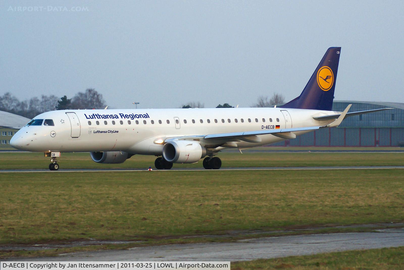 D-AECB, 2009 Embraer 190LR (ERJ-190-100LR) C/N 19000332, D-AECB @ LOWL