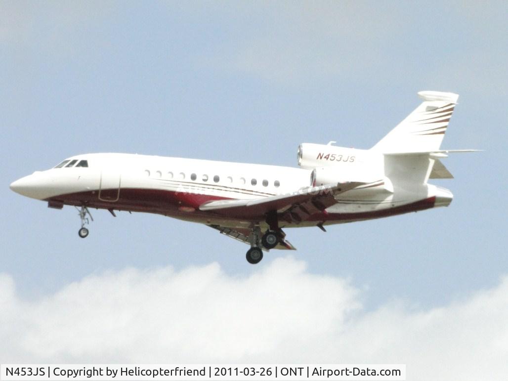 N453JS, 2006 Dassault Falcon 900EX C/N 605, On final to runway 26