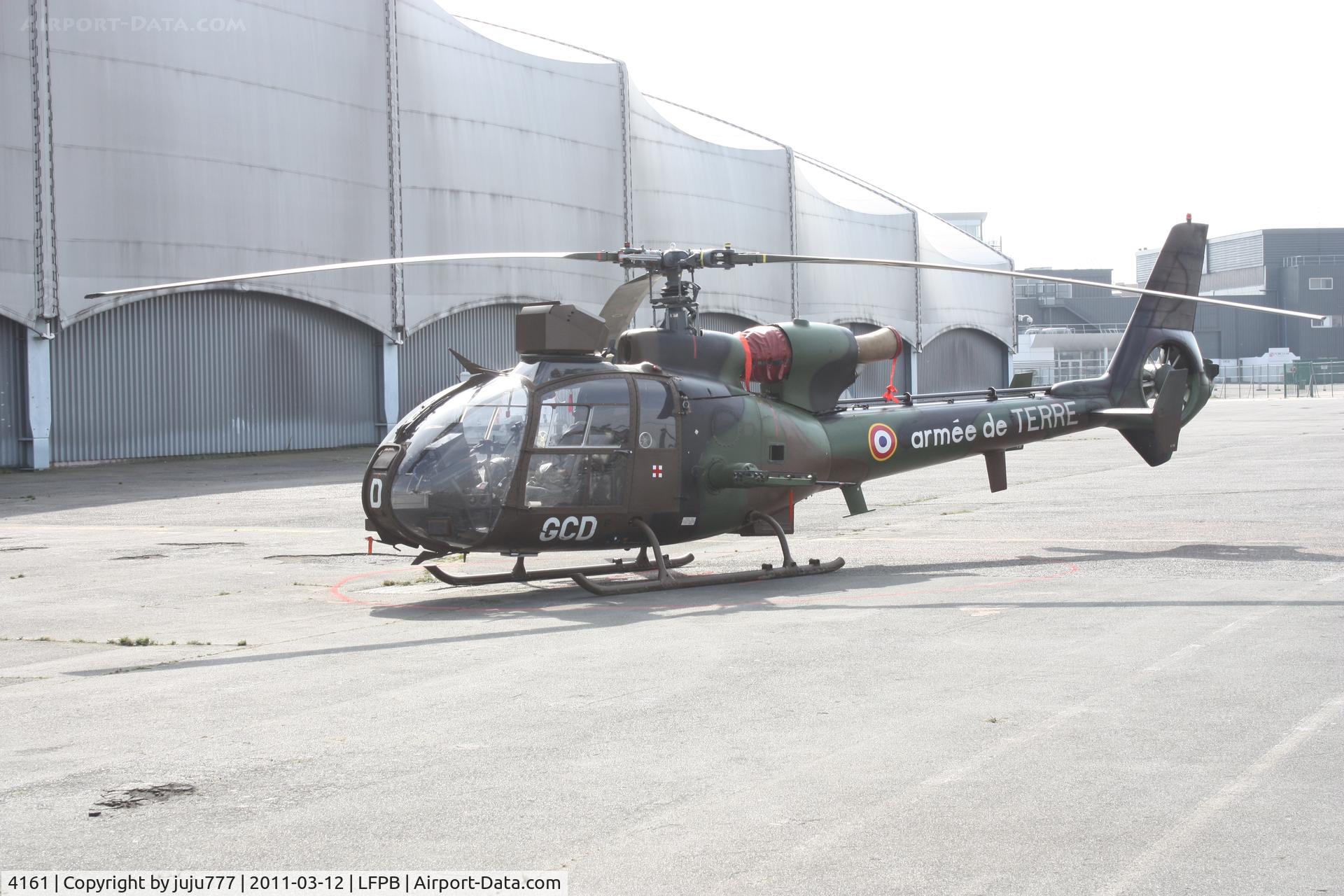 4161, Aérospatiale SA-342M Gazelle C/N 2161, on dysolay at Le Bourget for Hélicoptére Airshow
