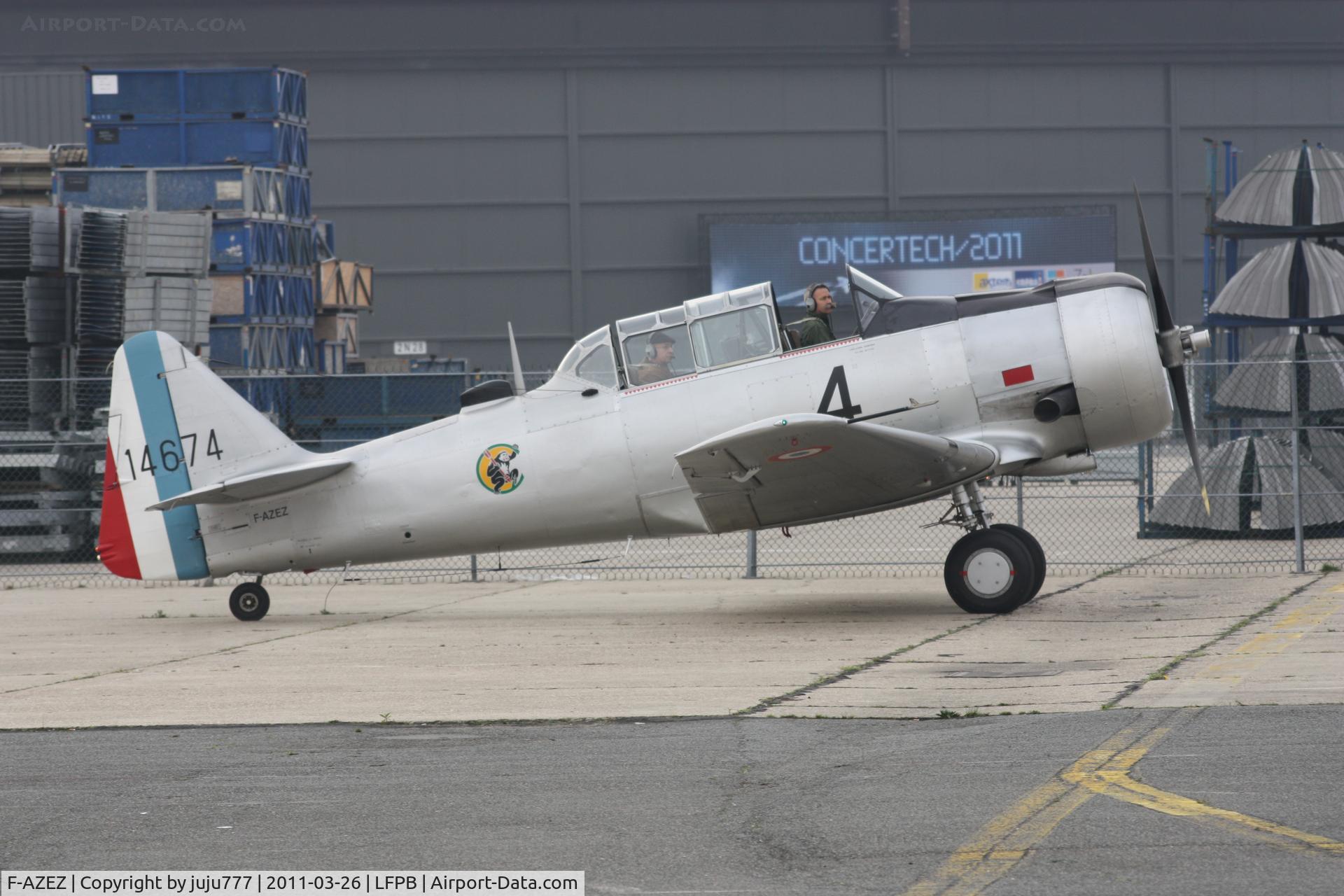 F-AZEZ, 1951 North American T-6G Texan C/N 182-361, on transit at Le Bourget