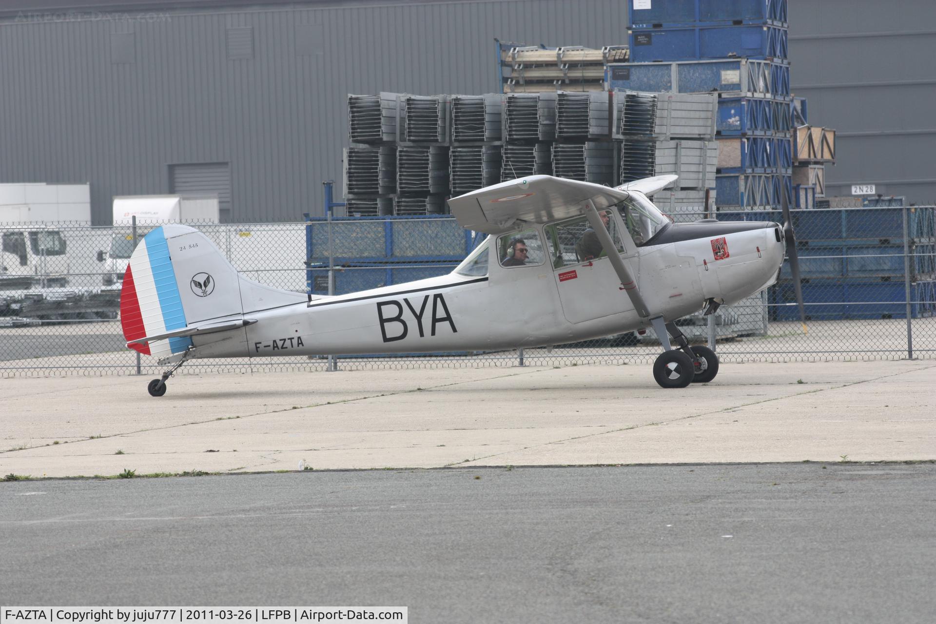 F-AZTA, 1957 Cessna O-1A Bird Dog C/N 24545, on transit at Le Bourget