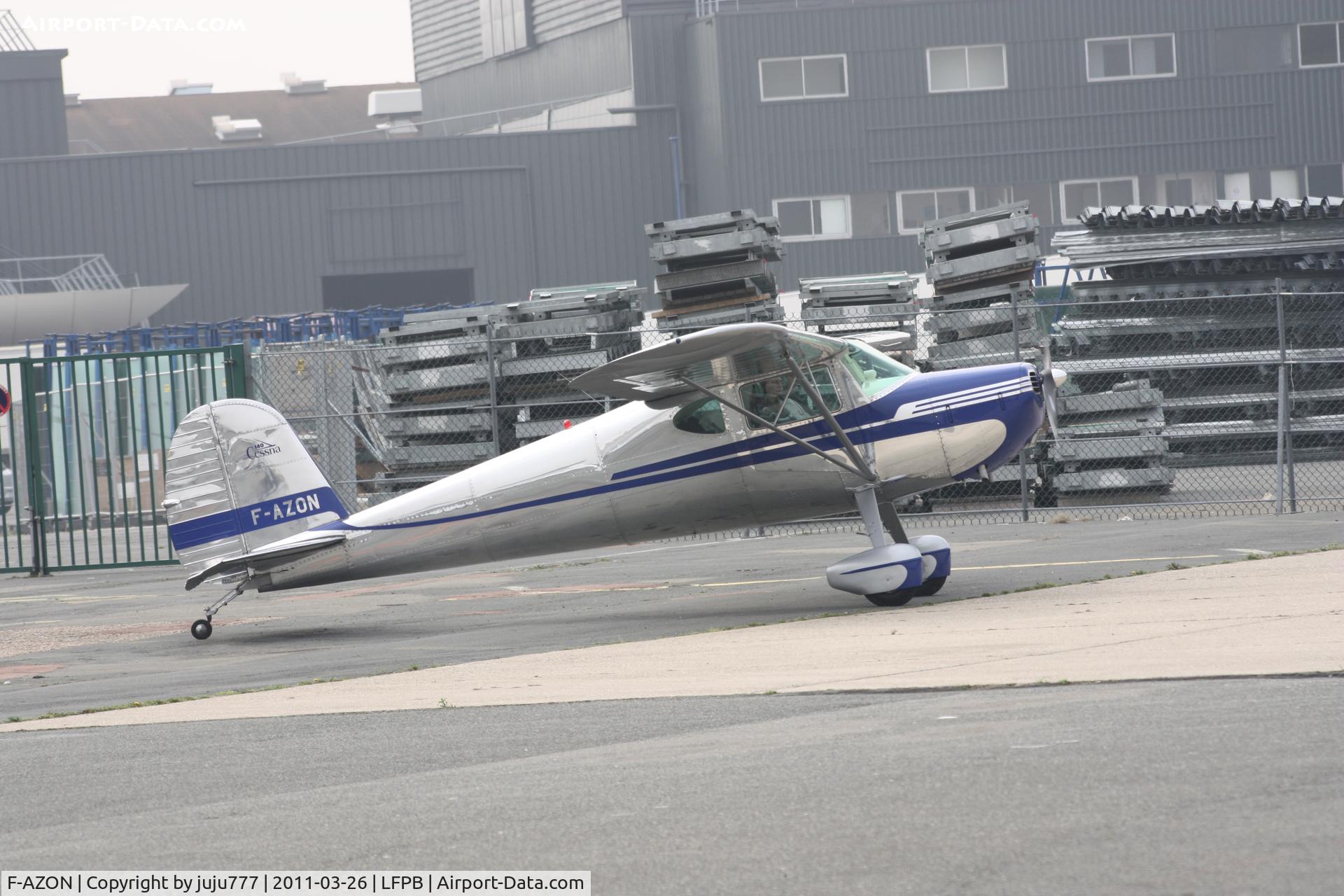 F-AZON, 1947 Cessna 140 C/N 12839, on transit at Le Bourget