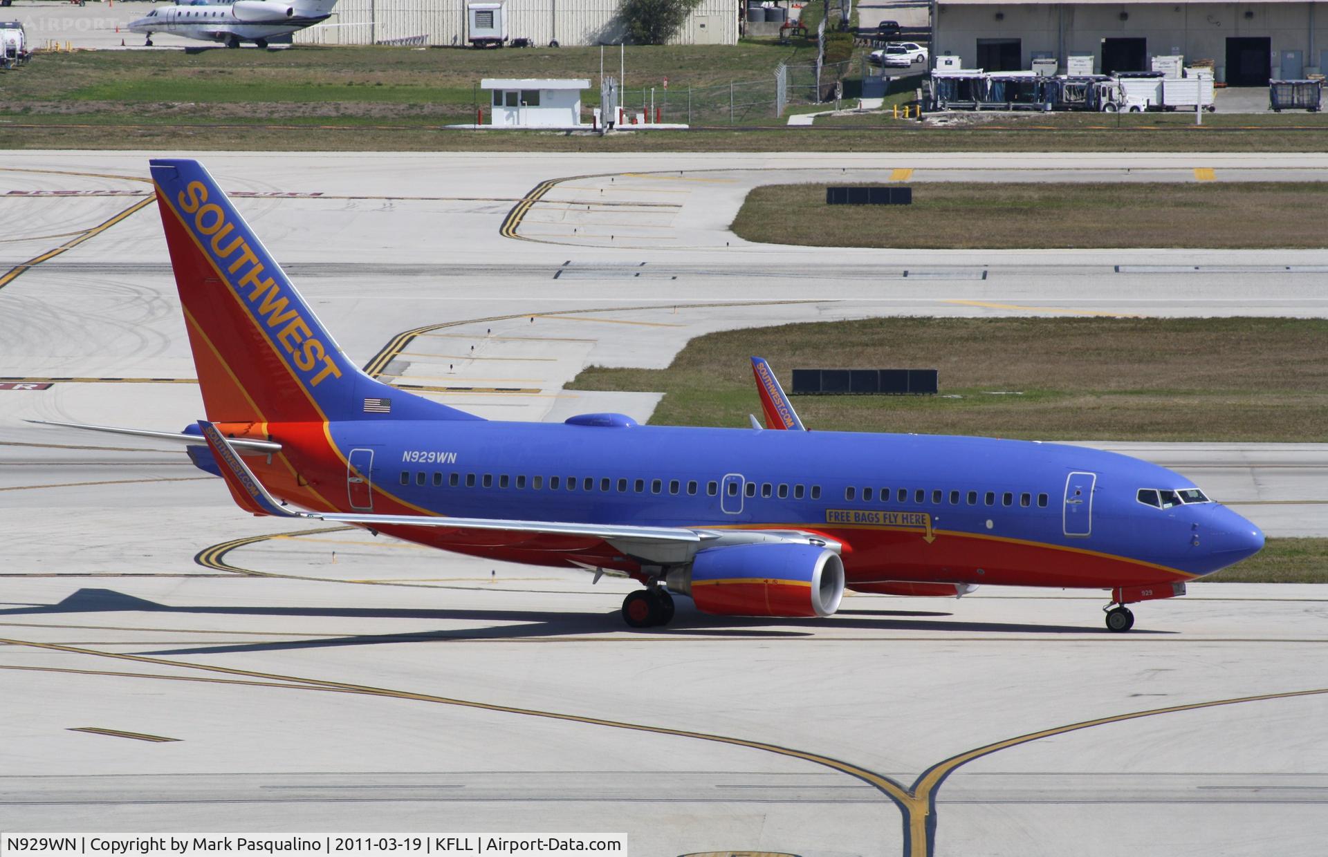 N929WN, 2008 Boeing 737-7H4 C/N 36631, Boeing 737-700