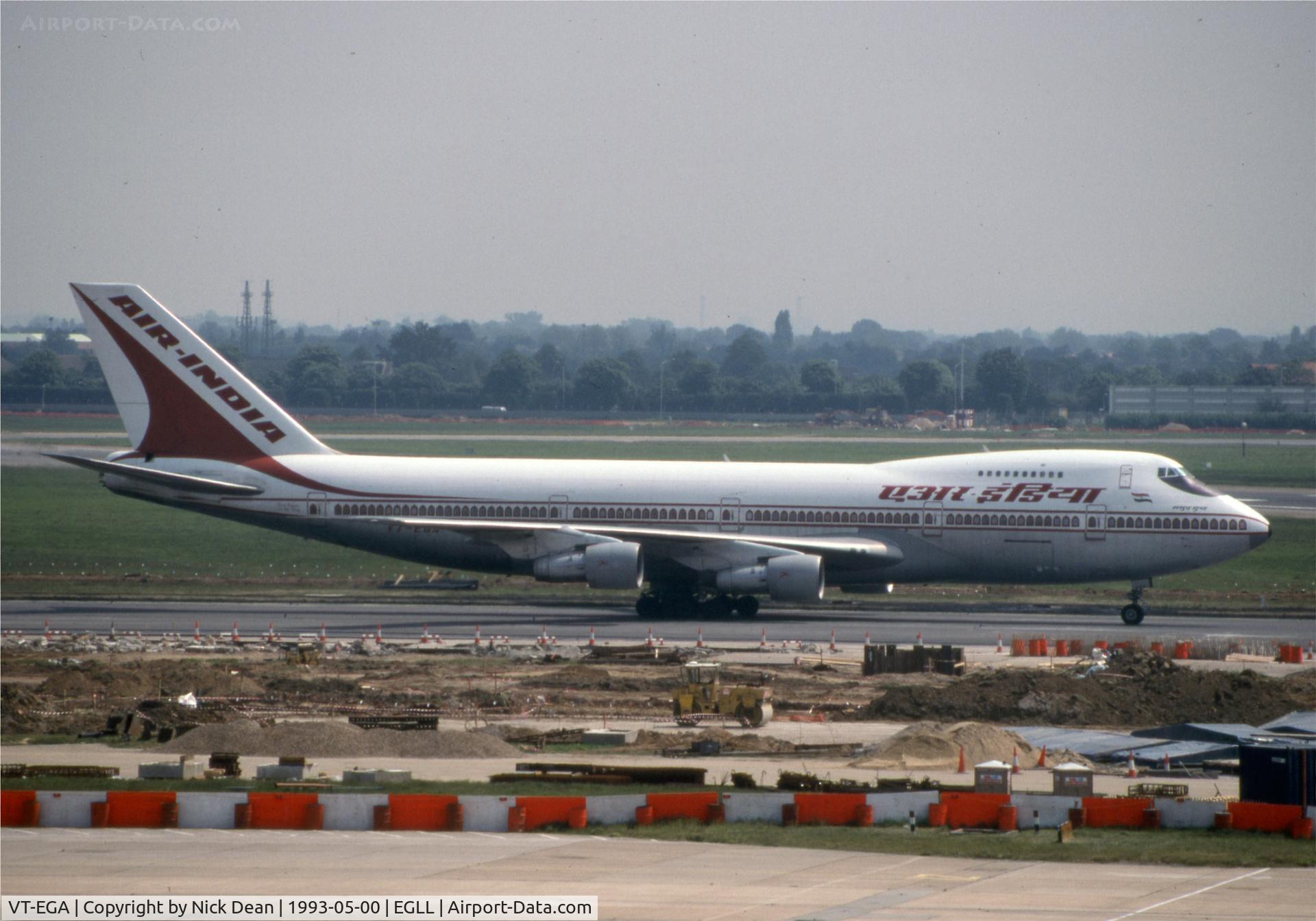 VT-EGA, 1979 Boeing 747-237B C/N 21993, EGLL B/U