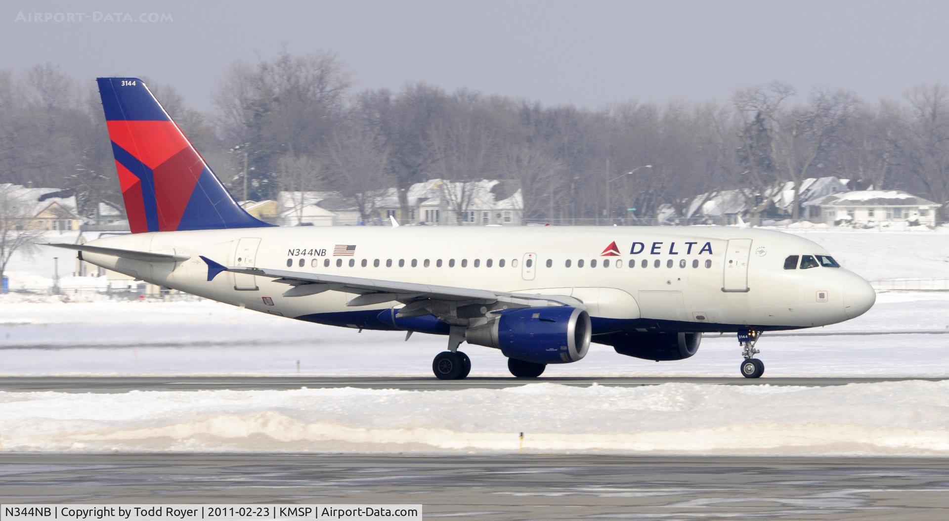 N344NB, 2002 Airbus A319-114 C/N 1766, Delta