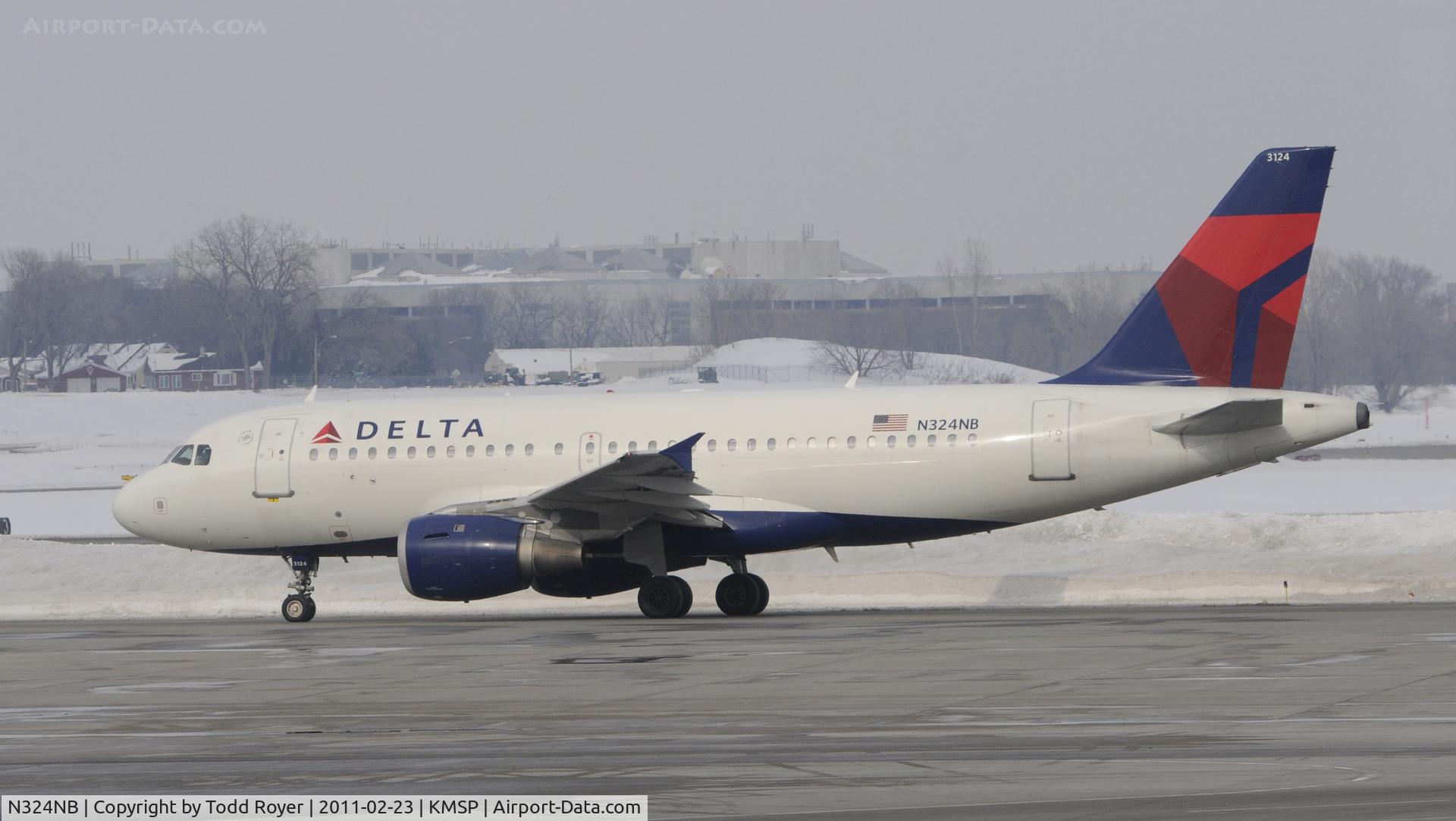 N324NB, 2001 Airbus A319-114 C/N 1456, Delta