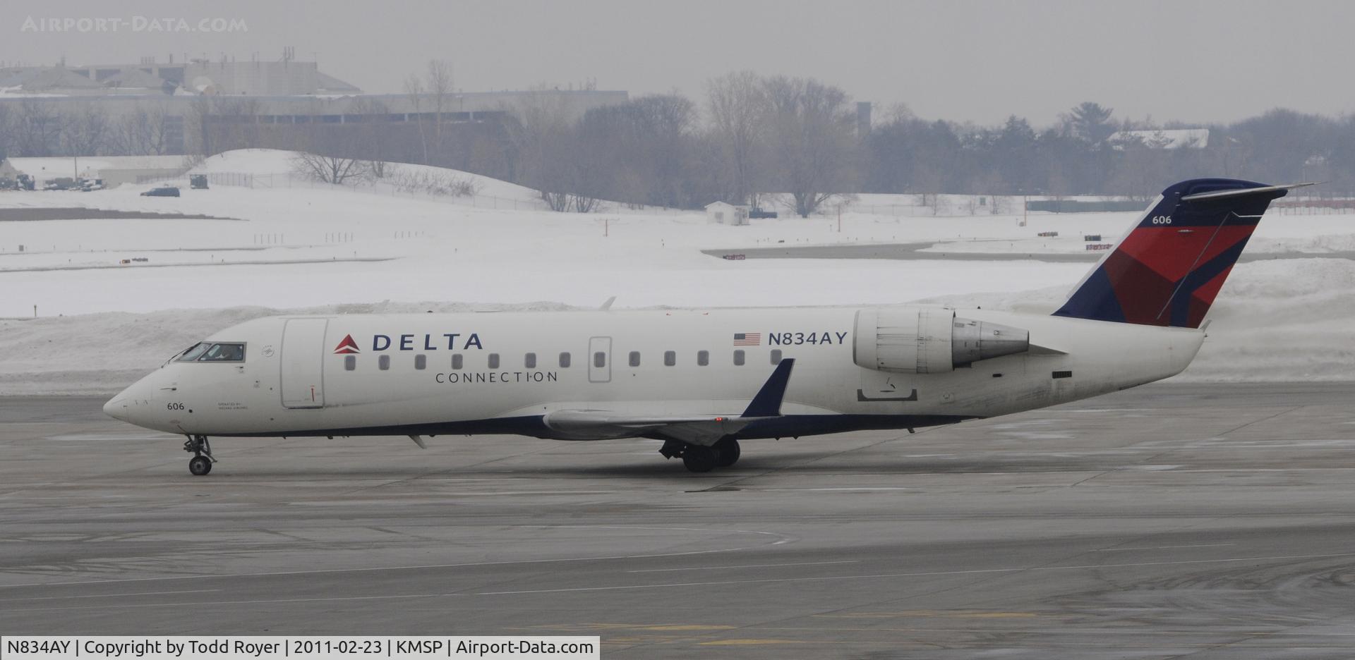 N834AY, 2005 Bombardier CRJ-200LR (CL-600-2B19) C/N 8034, Delta