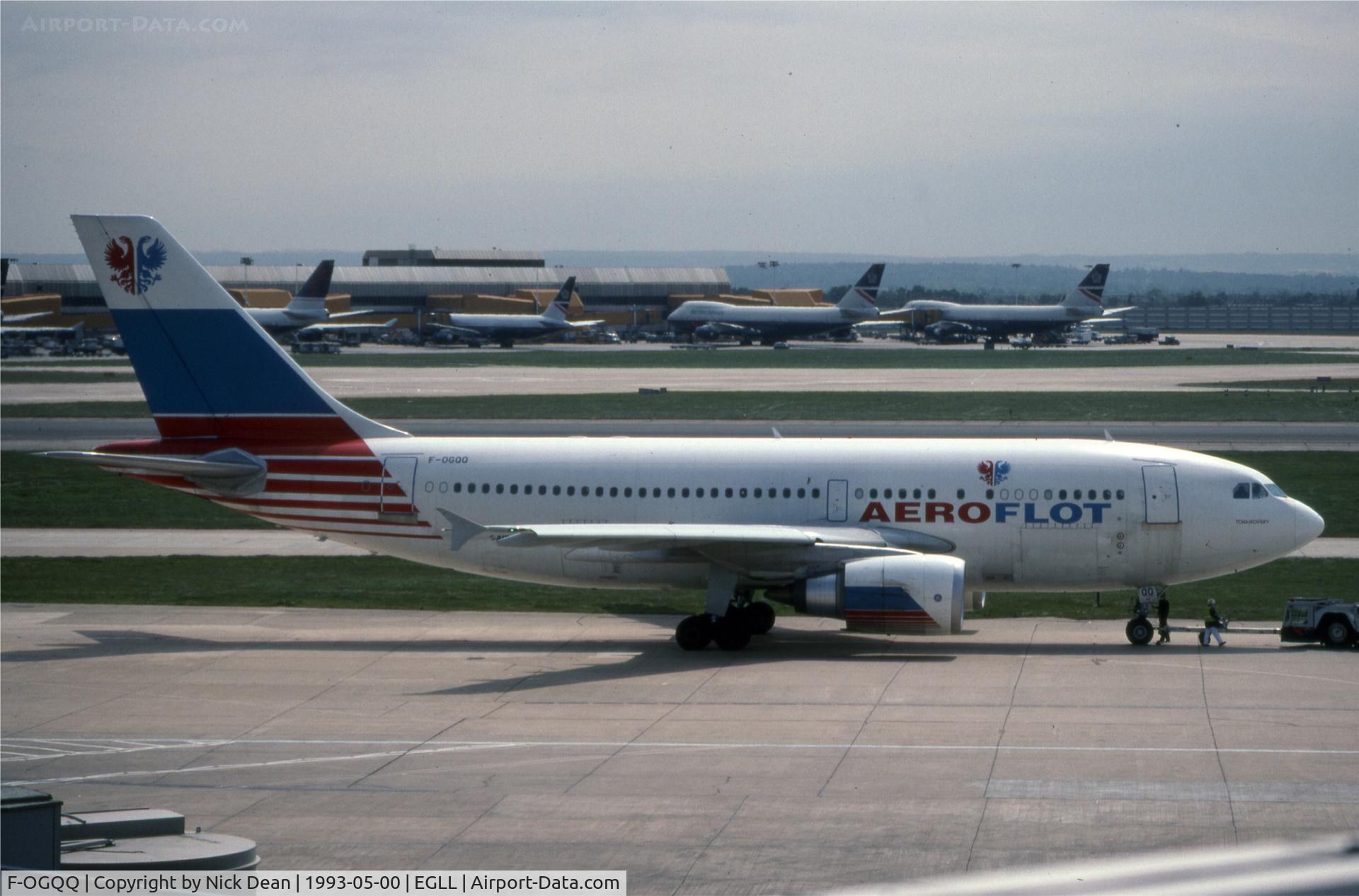 F-OGQQ, 1991 Airbus A310-308(F) C/N 592, EGLL