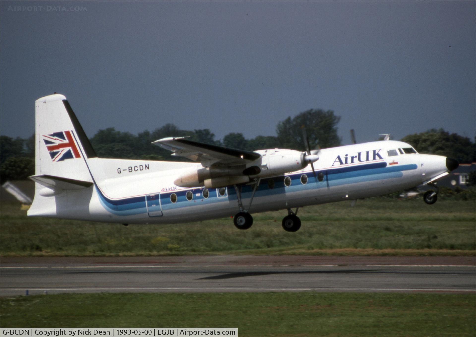 G-BCDN, 1963 Fokker F-27-200 Friendship C/N 10201, EGJB