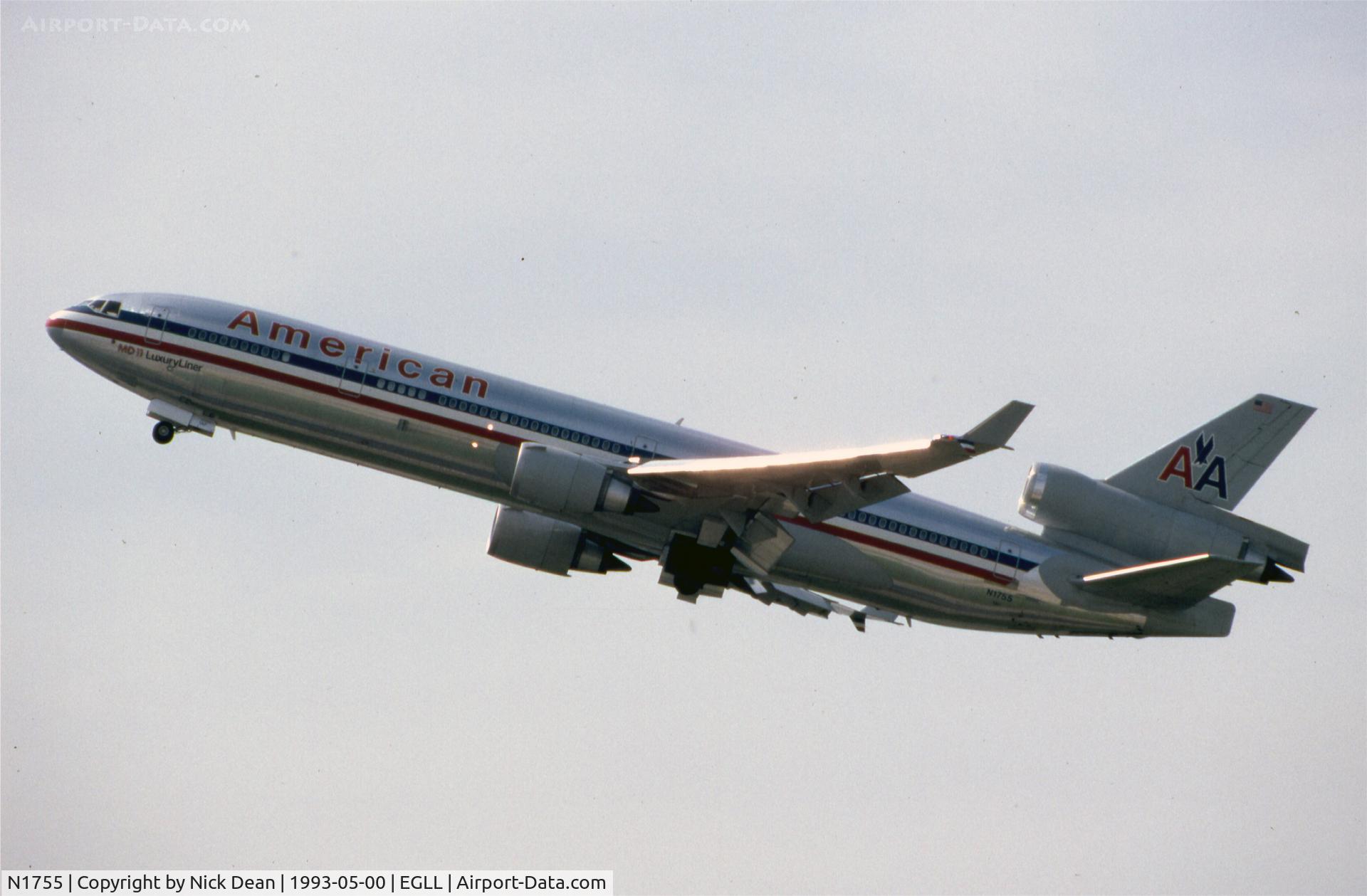 N1755, 1992 McDonnell Douglas MD-11F C/N 48490, EGLL