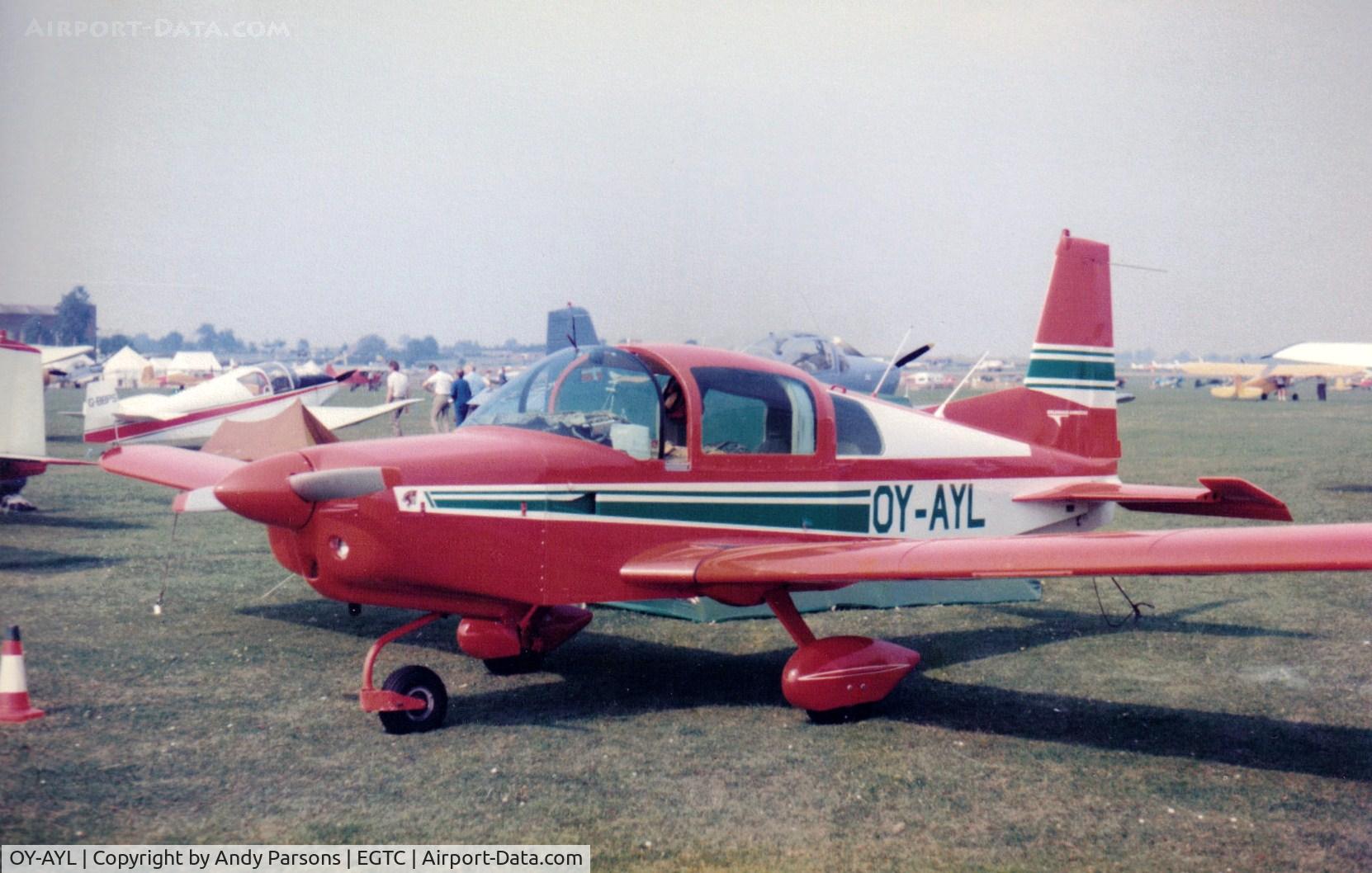 OY-AYL, 1972 American Aviation AA-5 Traveler C/N AA5-021, Taken at an early Cranfield PFA Rally