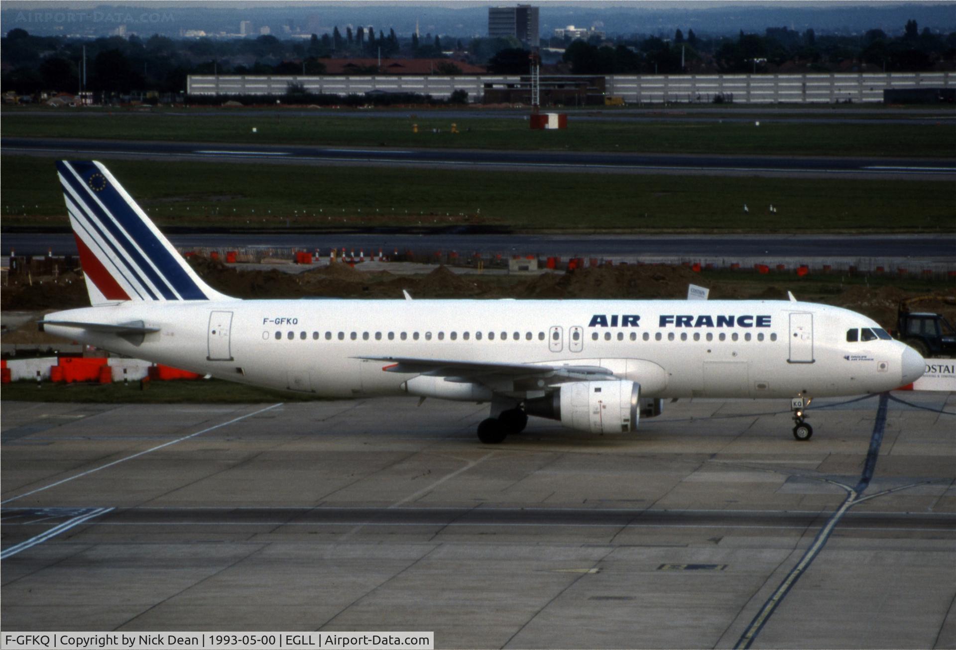 F-GFKQ, 1991 Airbus A320-111 C/N 002, EGLL