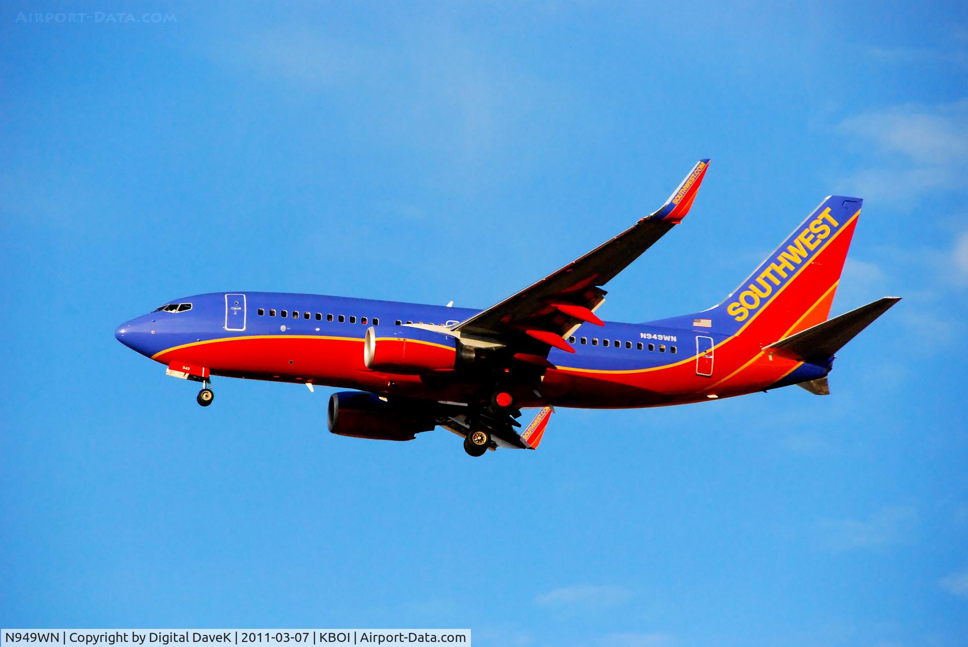 N949WN, 2010 Boeing 737-7H4 C/N 36663, 
