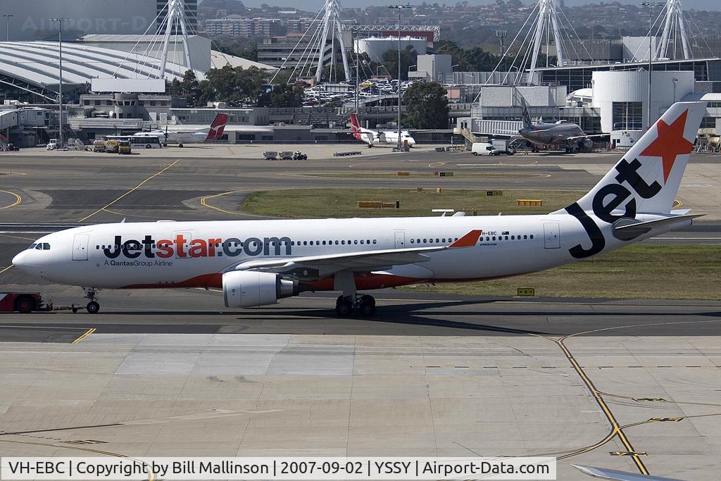 VH-EBC, 2003 Airbus A330-201 C/N 0506, all white...but now in fleet colours