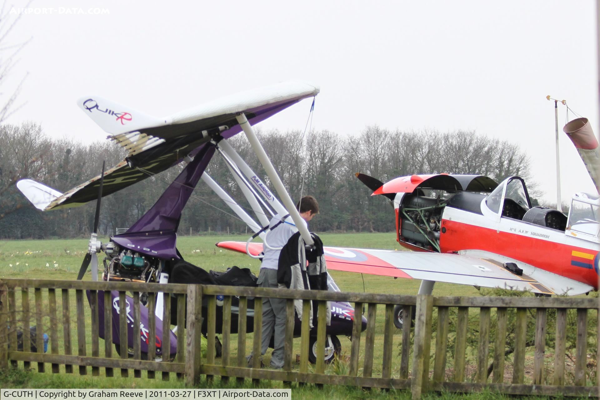 G-CUTH, 2008 P&M Aviation QuikR C/N 8472, Being readied for flight with G-BXDG in the back ground.