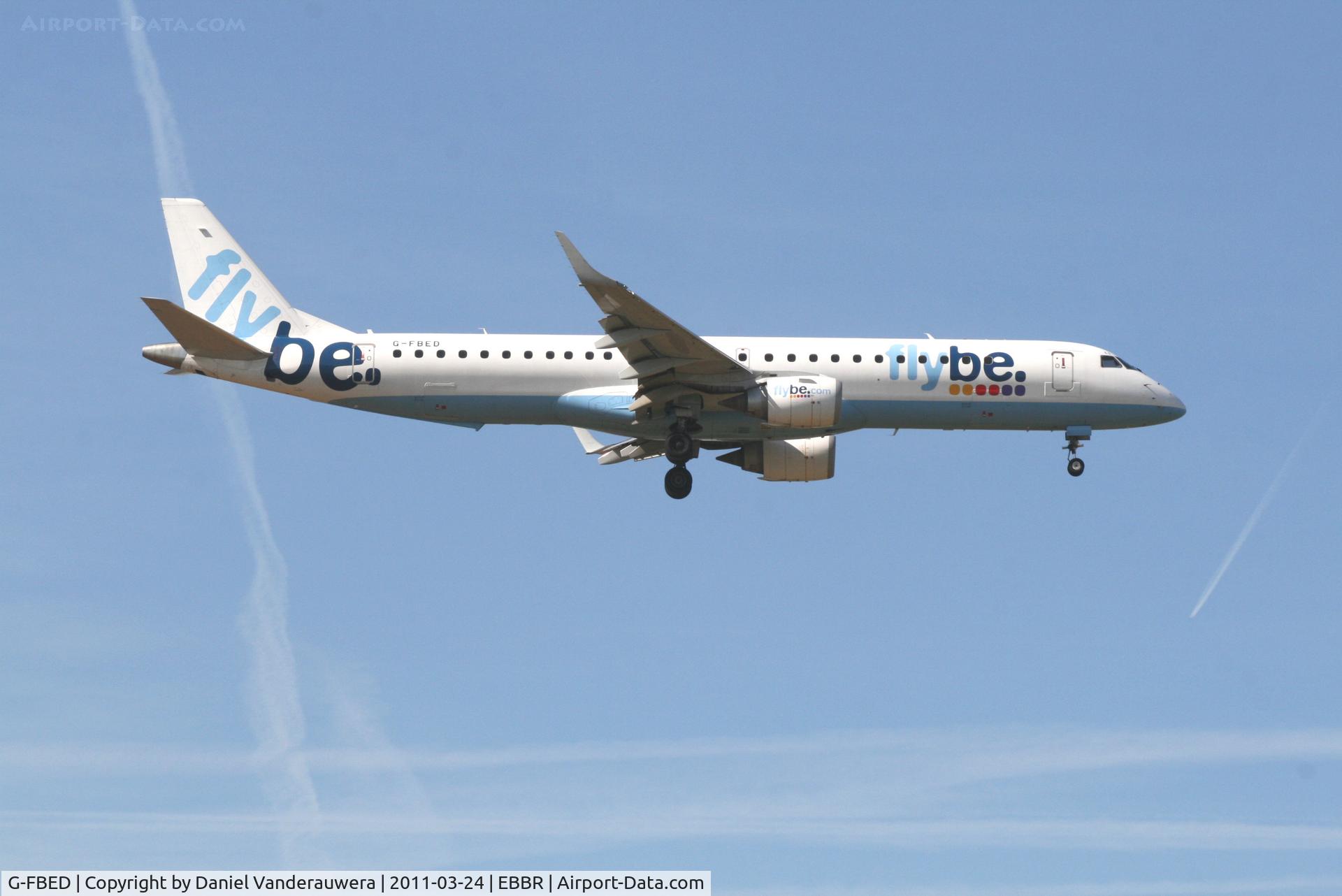 G-FBED, 2007 Embraer 195LR (ERJ-190-200LR) C/N 19000084, Arrival of flight BE1845 to RWY 02