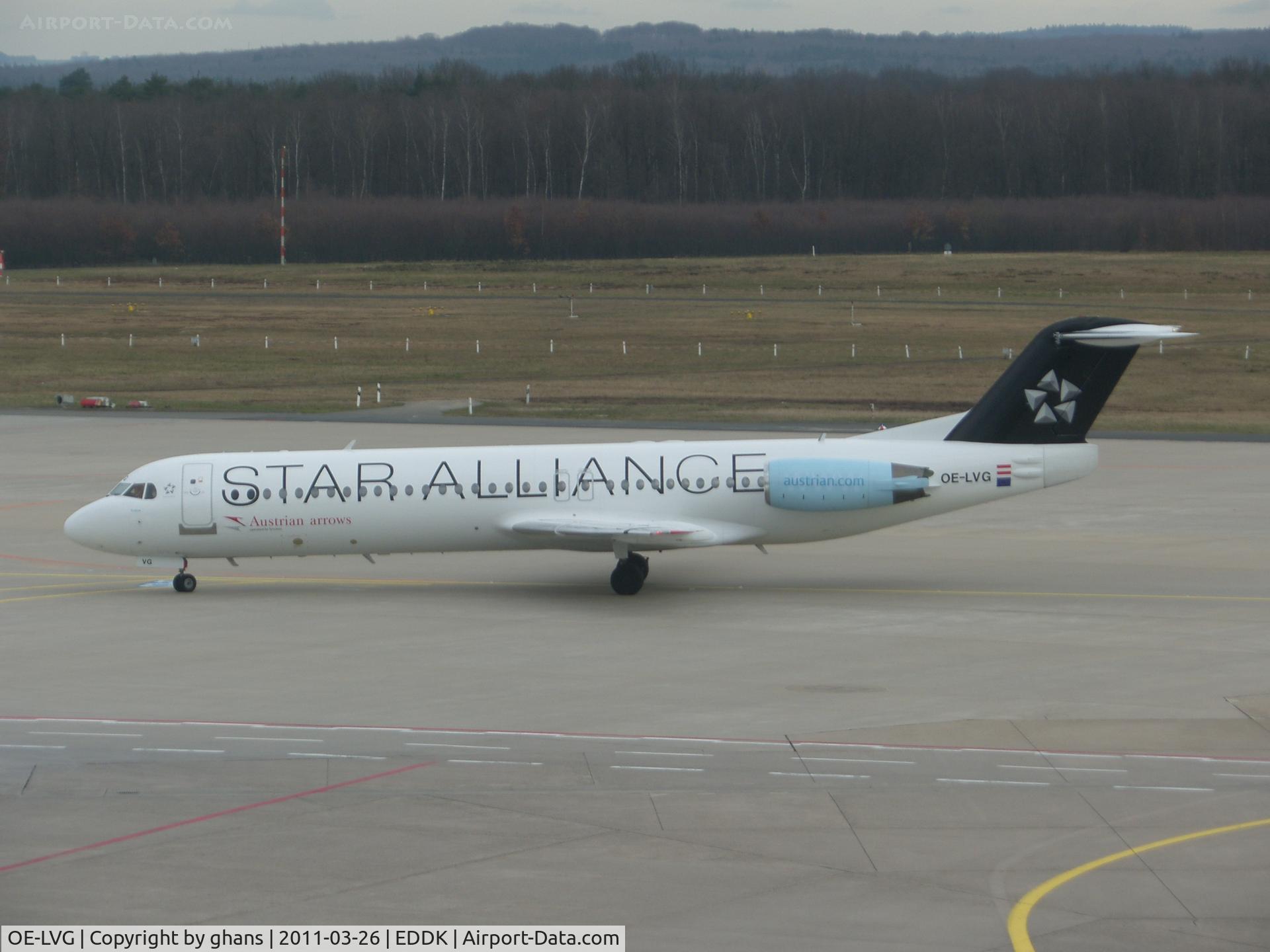 OE-LVG, 1994 Fokker 100 (F-28-0100) C/N 11520, Austrian Arrows - star alliance