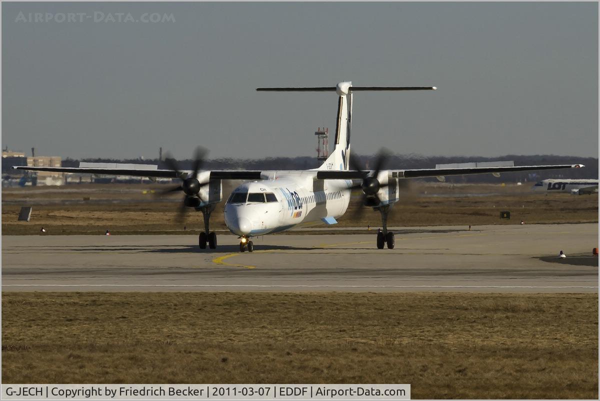 G-JECH, 2005 De Havilland Canada DHC-8-402Q Dash 8 C/N 4103, line up