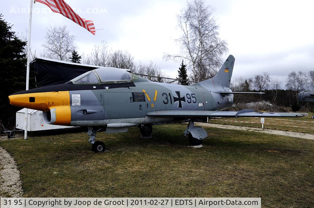 31 95, Fiat G-91R/3 C/N D463, preserved in the local aviation museum