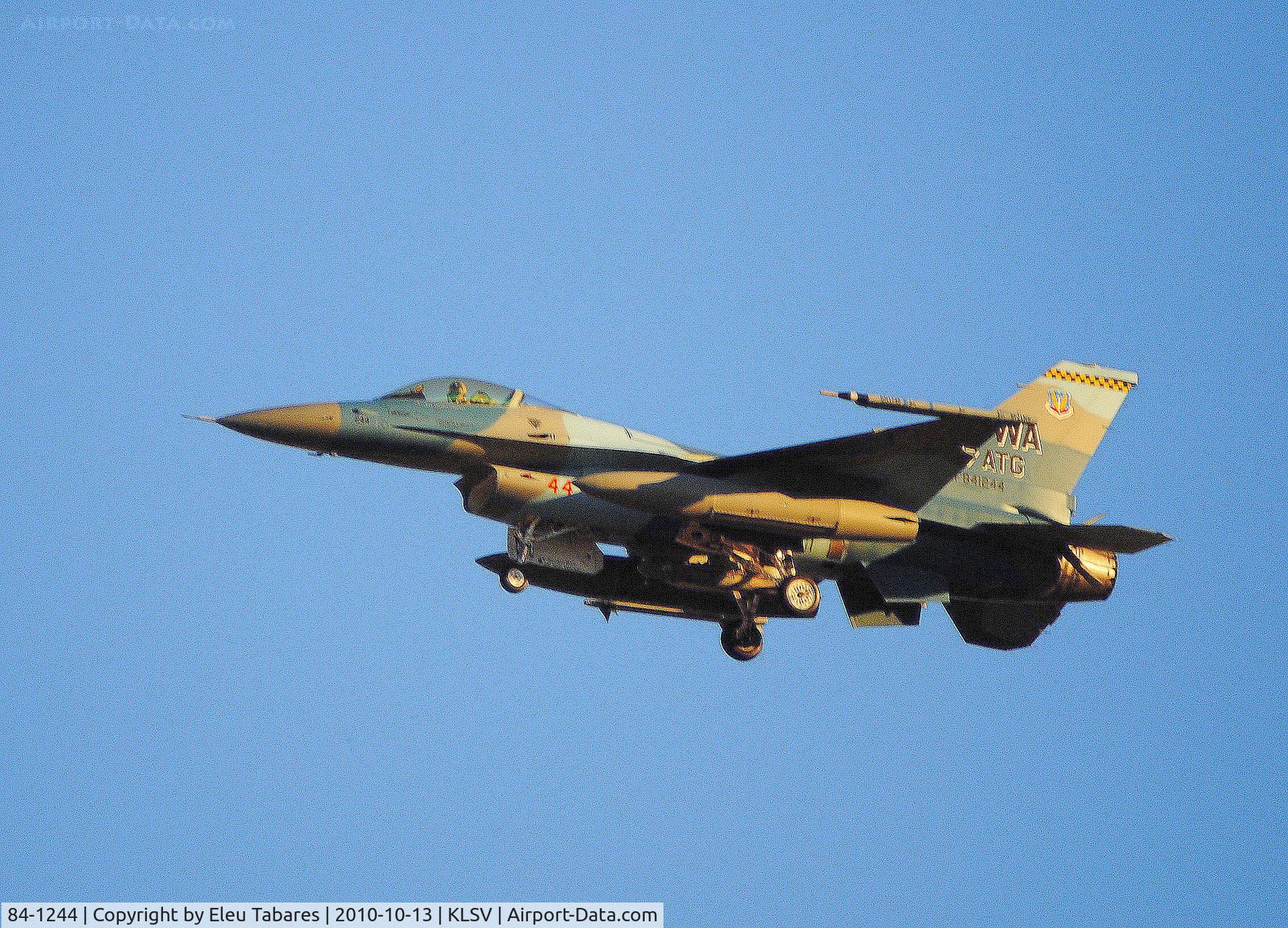 84-1244, 1984 General Dynamics F-16C Fighting Falcon C/N 5C-81, Taken at Nellis Air Force Base, Nevada. CN 5C-81; F-16C (Block 25)