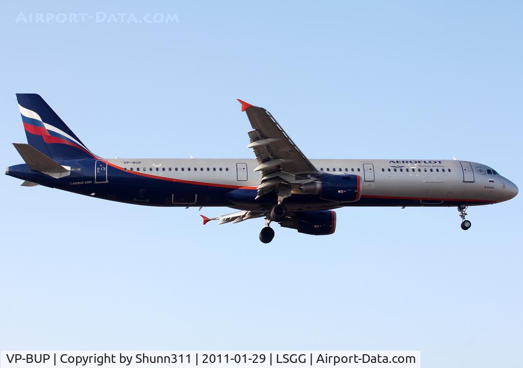 VP-BUP, 2007 Airbus A321-211 C/N 3334, Landing rwy 05