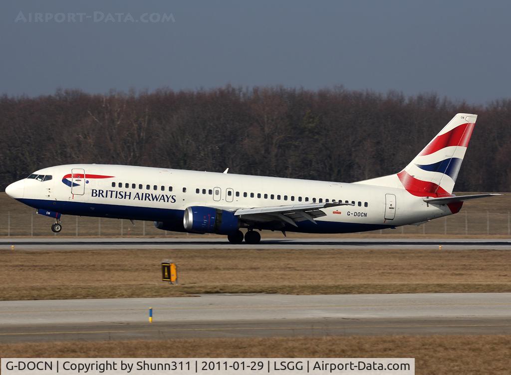 G-DOCN, 1992 Boeing 737-436 C/N 25848, Landing rwy 23