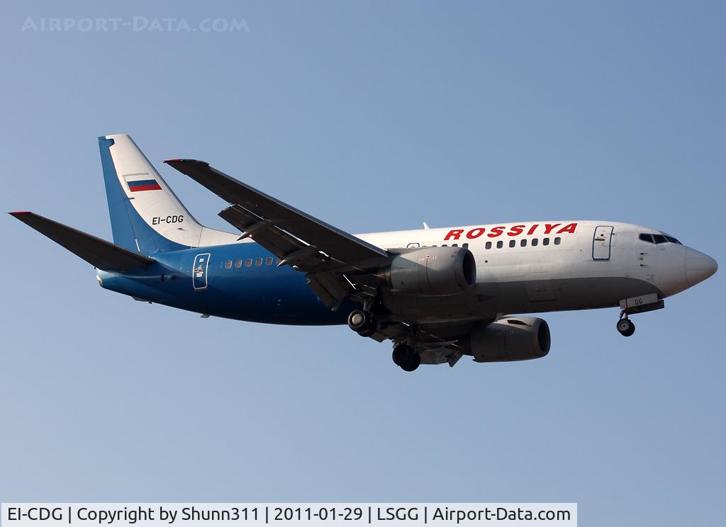EI-CDG, 1992 Boeing 737-548 C/N 25738, Landing rwy 05... Roman titles.