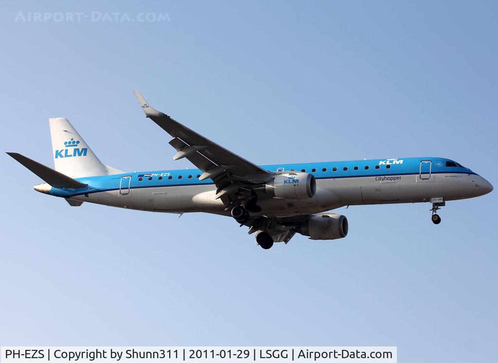 PH-EZS, 2010 Embraer 190LR (ERJ-190-100LR) C/N 19000380, Landing rwy 05