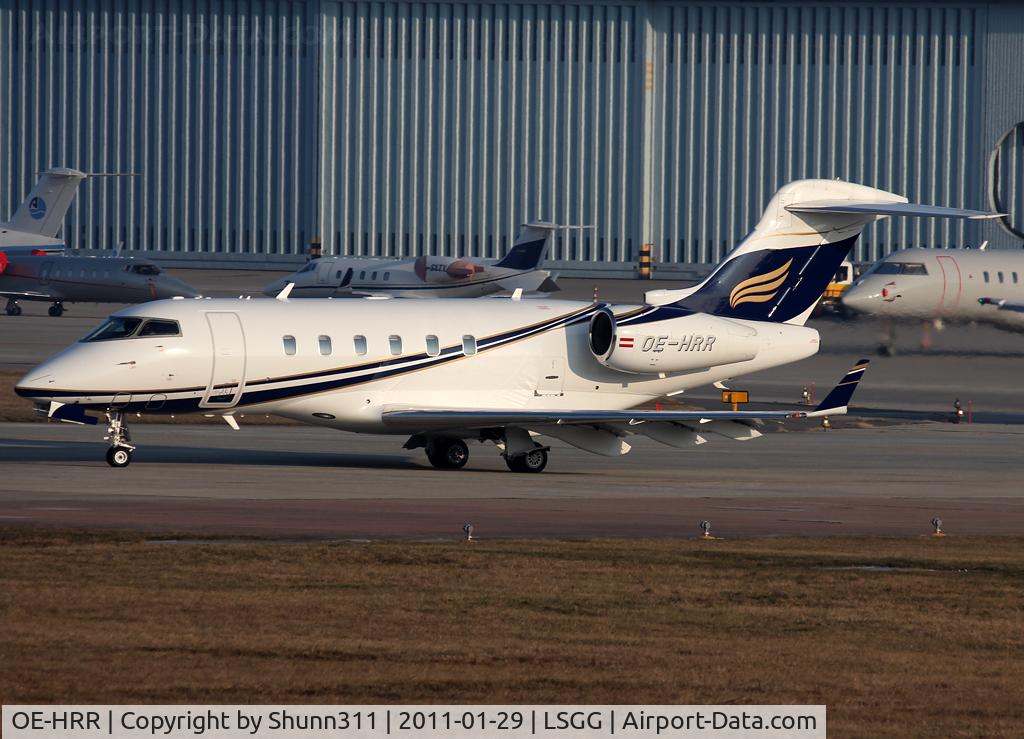 OE-HRR, 2004 Bombardier Challenger 300 (BD-100-1A10) C/N 20033, Lining up rwy 05 for departure...