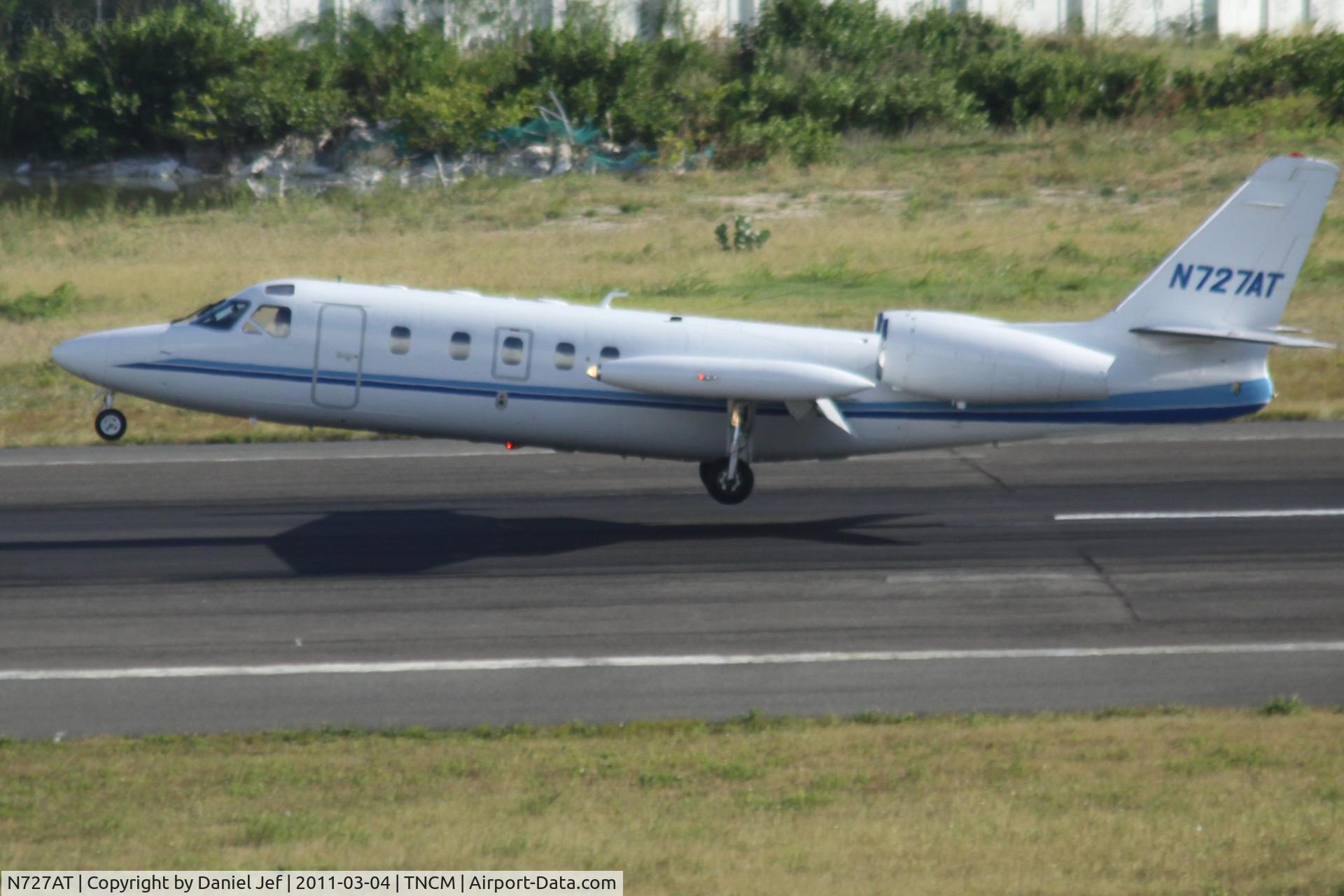 N727AT, 1980 Israel Aircraft Industries IAI-1124 Westwind C/N 284, N727AT landing at TNCM