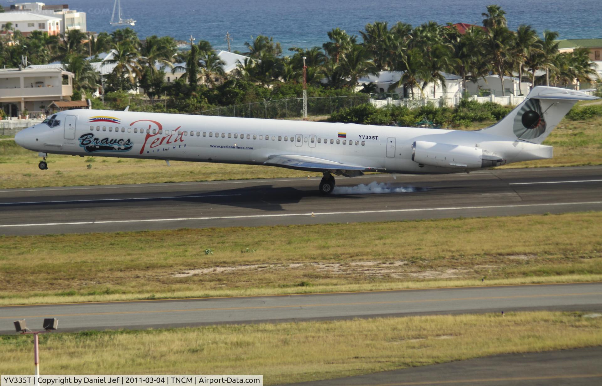 YV335T, 1985 McDonnell Douglas MD-82 (DC-9-82) C/N 49232, YV335T landing at TNCM