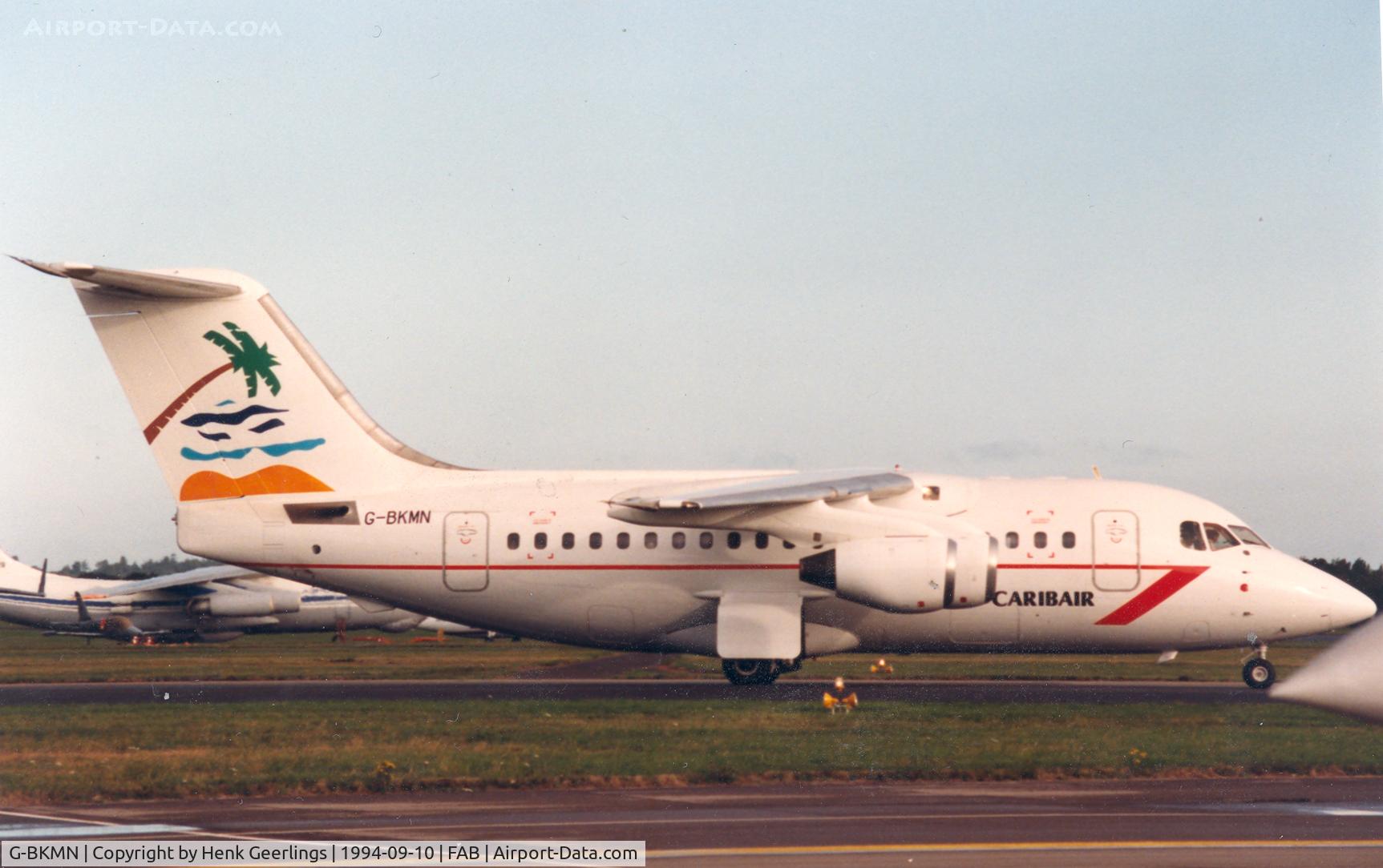 G-BKMN, 1983 British Aerospace BAe.146-100 C/N E1006, Farnborough Air Show 1994