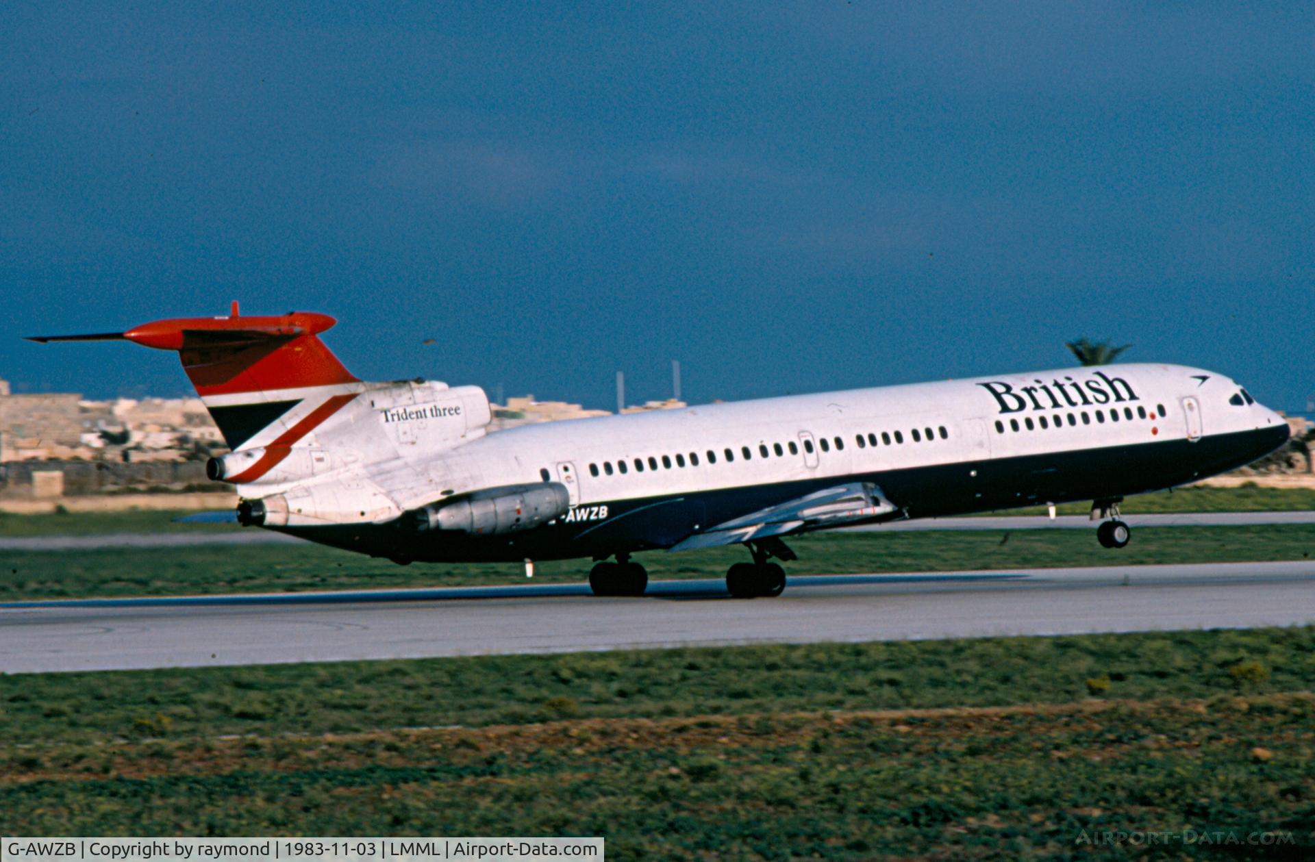 G-AWZB, 1970 Hawker Siddeley HS-121 Trident 3B-101 C/N 2303, HS Trident G-AWZB British Airways