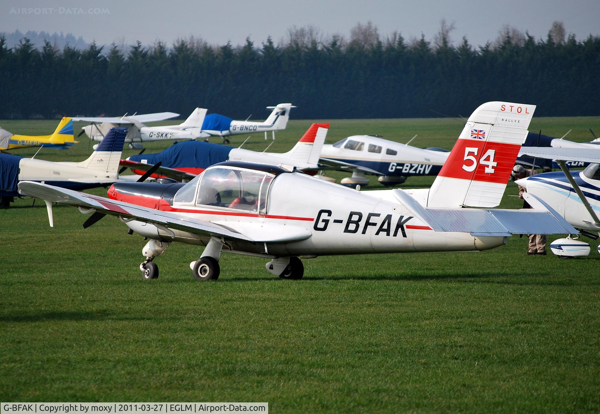 G-BFAK, 1965 Morane-Saulnier MS-892A Rallye Commodore 150 C/N 10595, Rallye Commodore 150 Ex F-BNNJ at White Waltham.