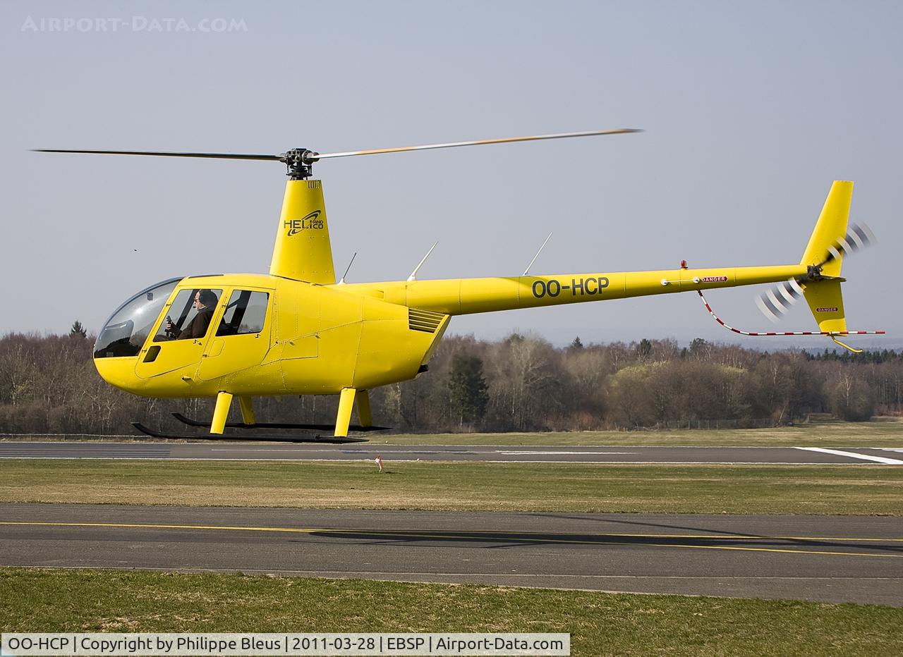 OO-HCP, 2007 Robinson R44 Raven I C/N 1756, Hovering slowly from gas station to hangar.
