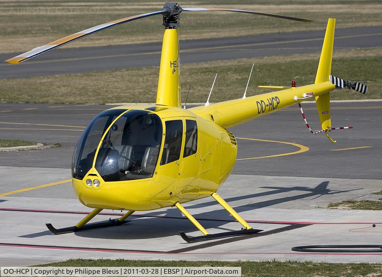 OO-HCP, 2007 Robinson R44 Raven I C/N 1756, At the gas station.