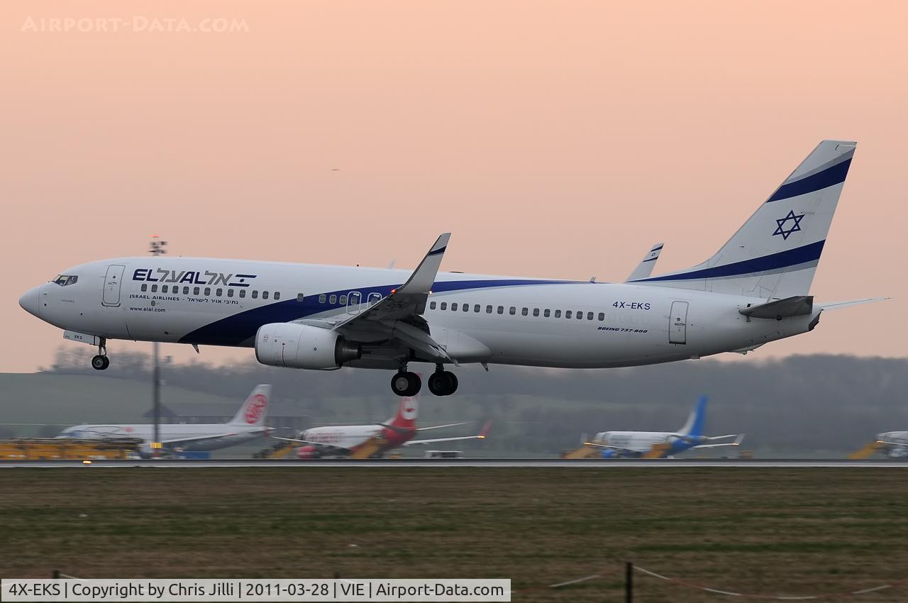 4X-EKS, 2008 Boeing 737-8HX C/N 36433, El Al