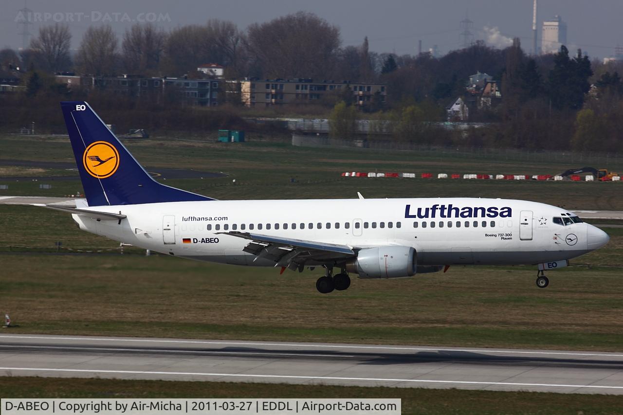 D-ABEO, 1991 Boeing 737-330 C/N 26429, Lufthansa, Name: Plaun