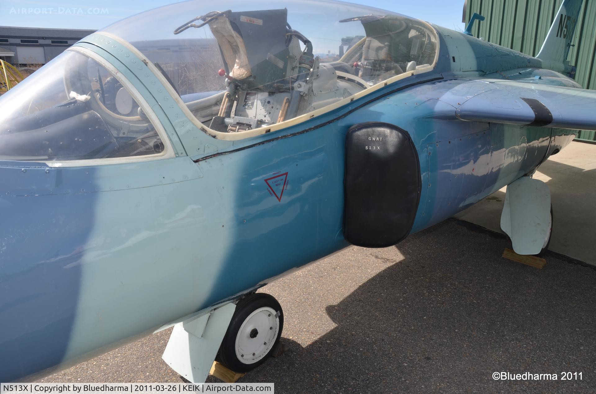 N513X, 1962 Folland Gnat T.1 C/N FL528, At the Spirit of Flight Center in Erie, CO.