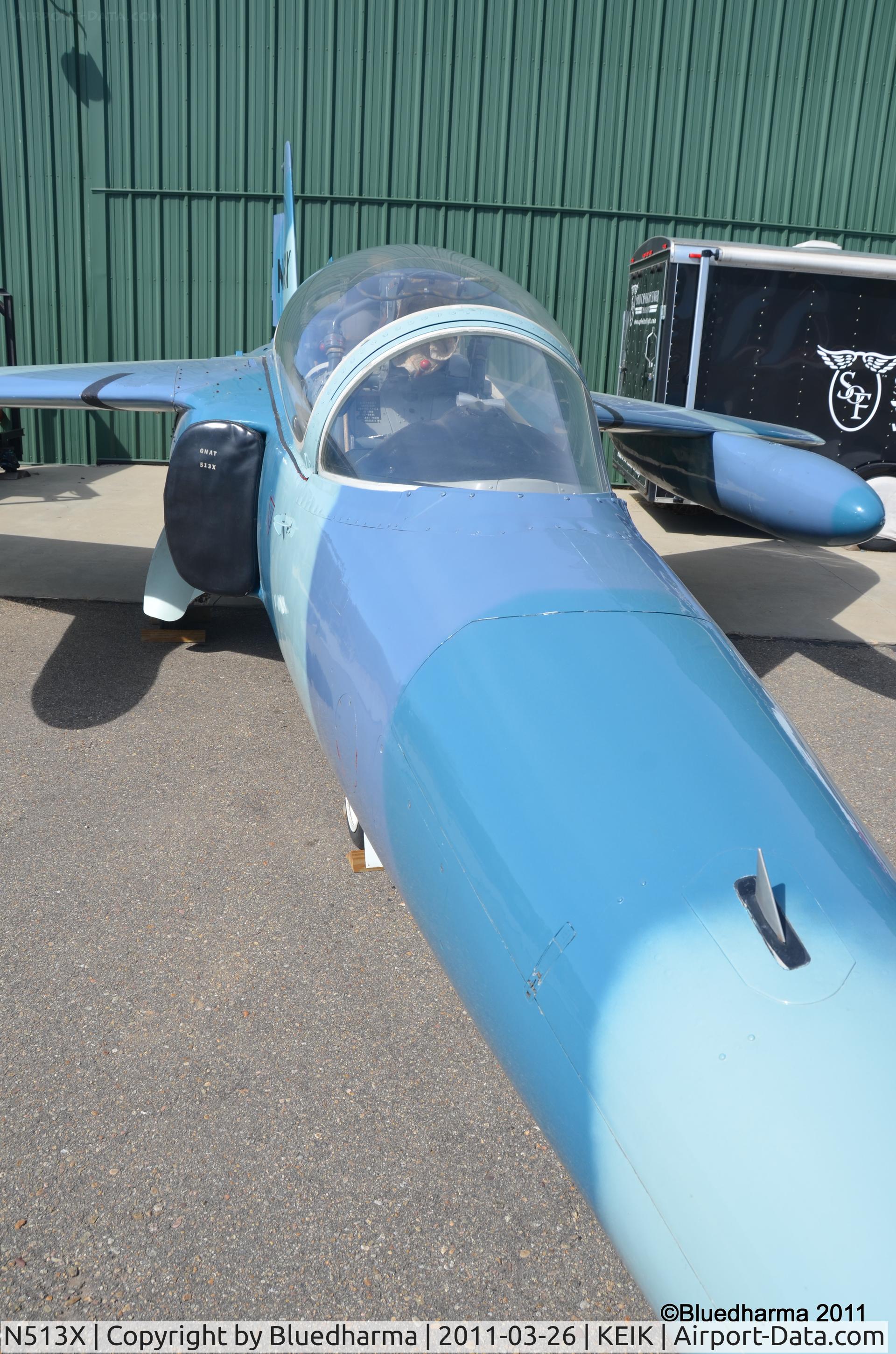 N513X, 1962 Folland Gnat T.1 C/N FL528, At the Spirit of Flight Center in Erie, CO.