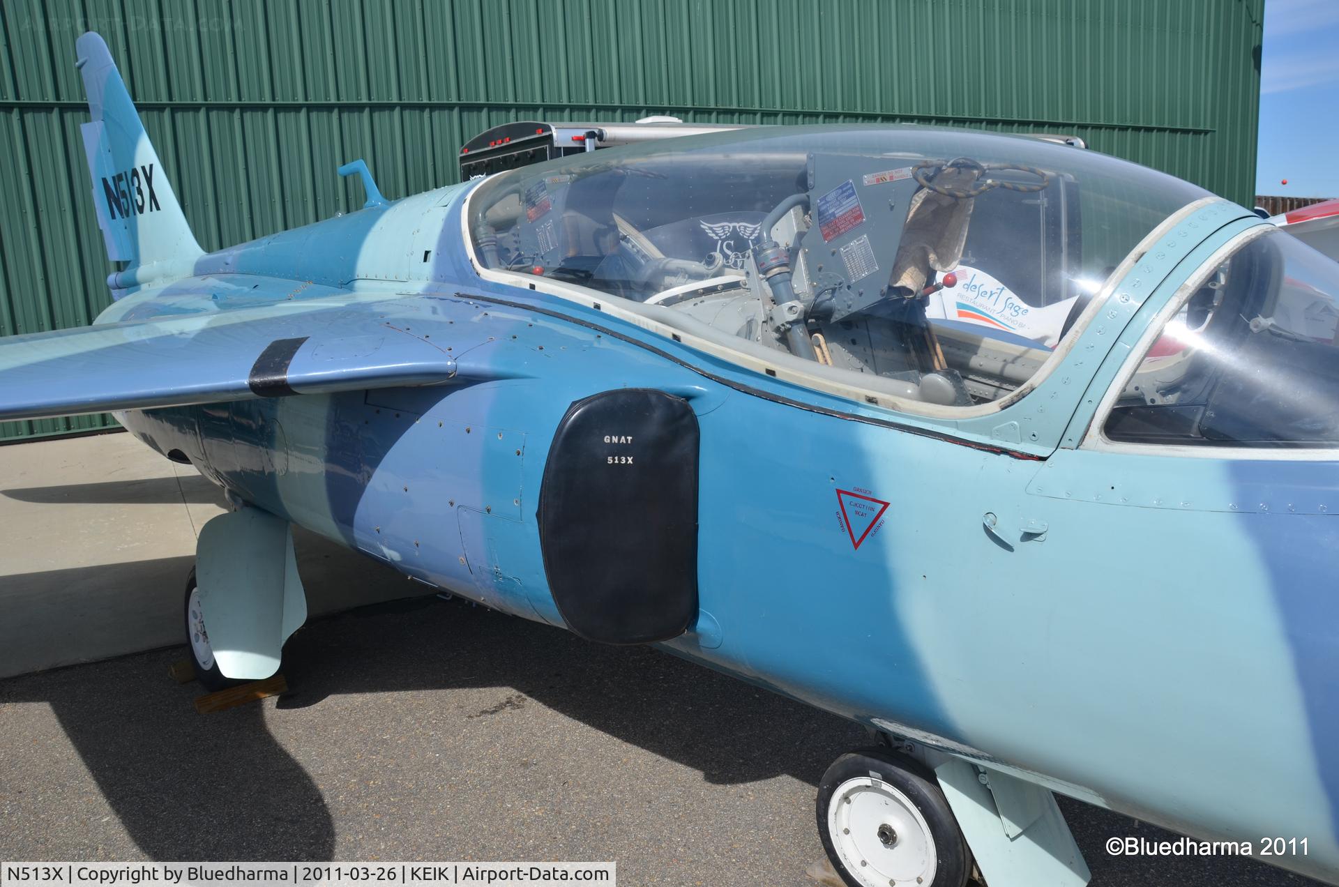 N513X, 1962 Folland Gnat T.1 C/N FL528, At the Spirit of Flight Center in Erie, CO.