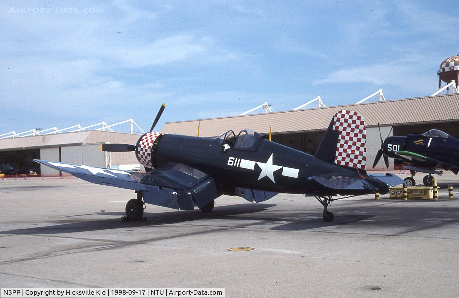 N3PP, 1941 Goodyear FG-1D Corsair C/N 3770, FG-1D Corsair N3PP taken 17 Sept 1998 at NAS Oceana.