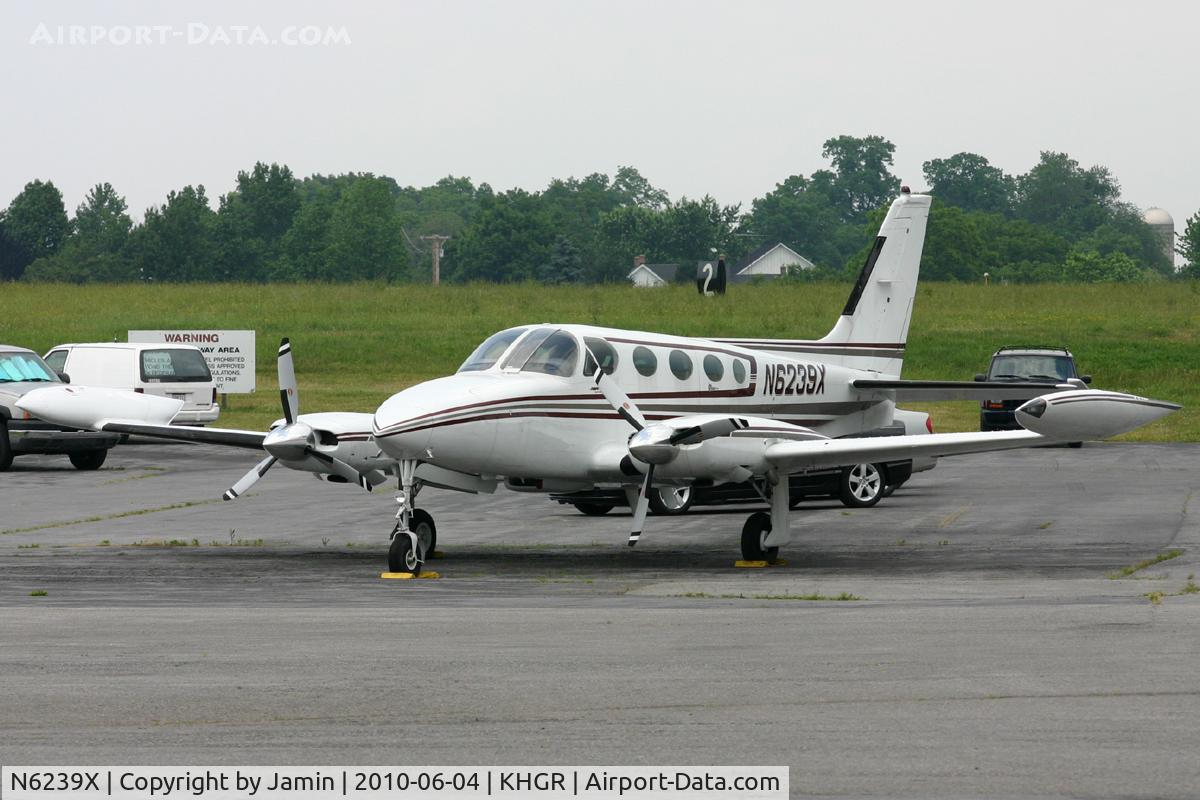 N6239X, 1977 Cessna 340A C/N 340A0436, Parked at the East end of the airport on the GA ramp.