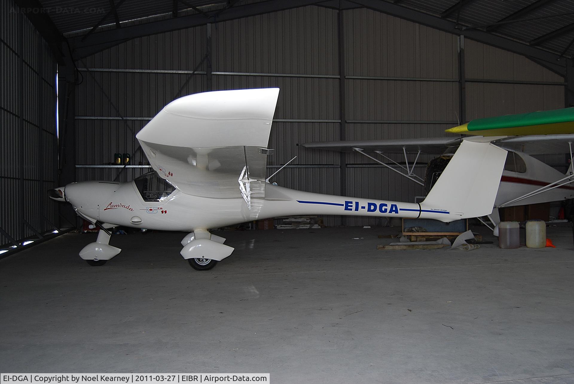 EI-DGA, Urban Air UFM-11UK Lambada C/N 16/11, Staying in the hanger during the 
Birr Fly-in 27-03-2011