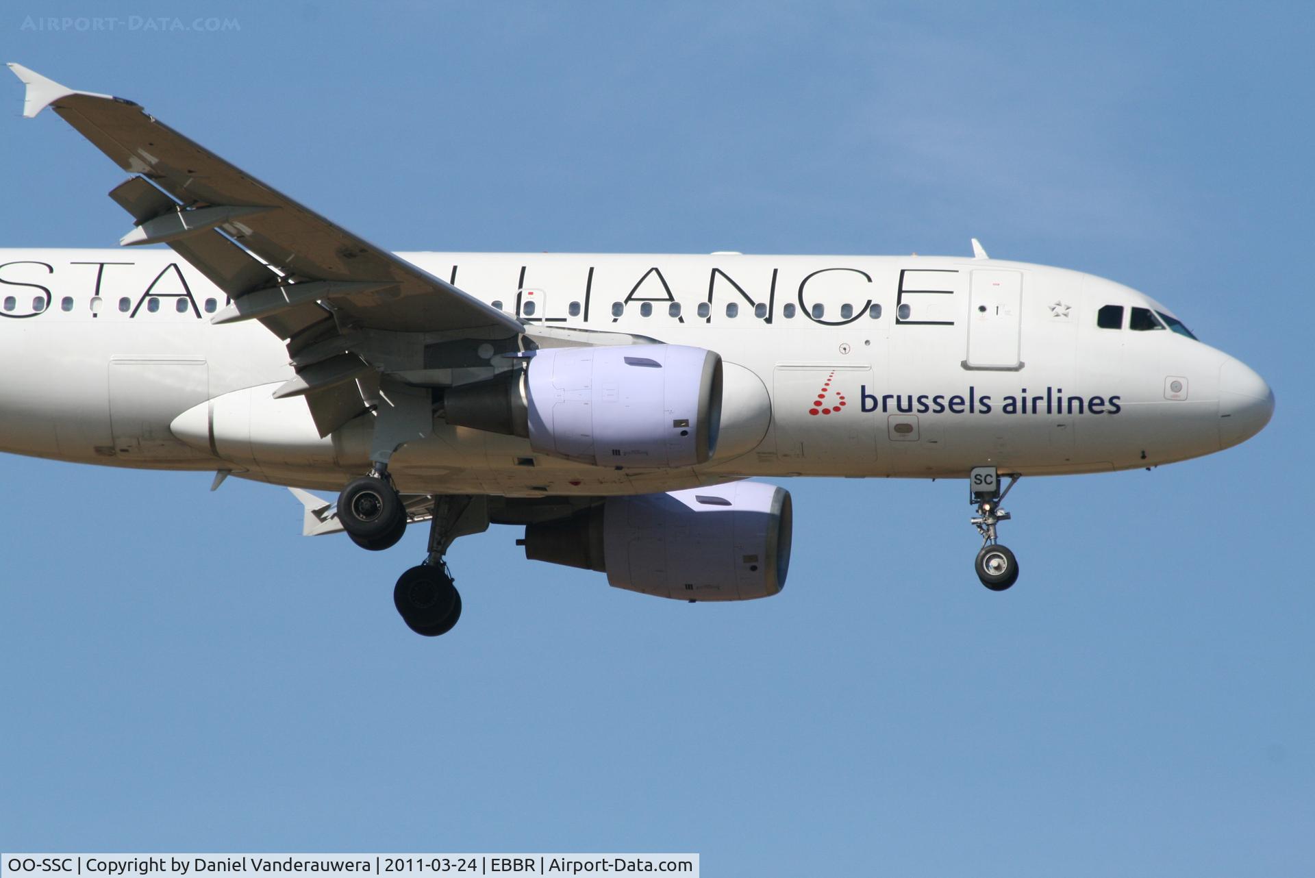 OO-SSC, 1999 Airbus A319-112 C/N 1086, Flight SN3696 is descending to RWY 02