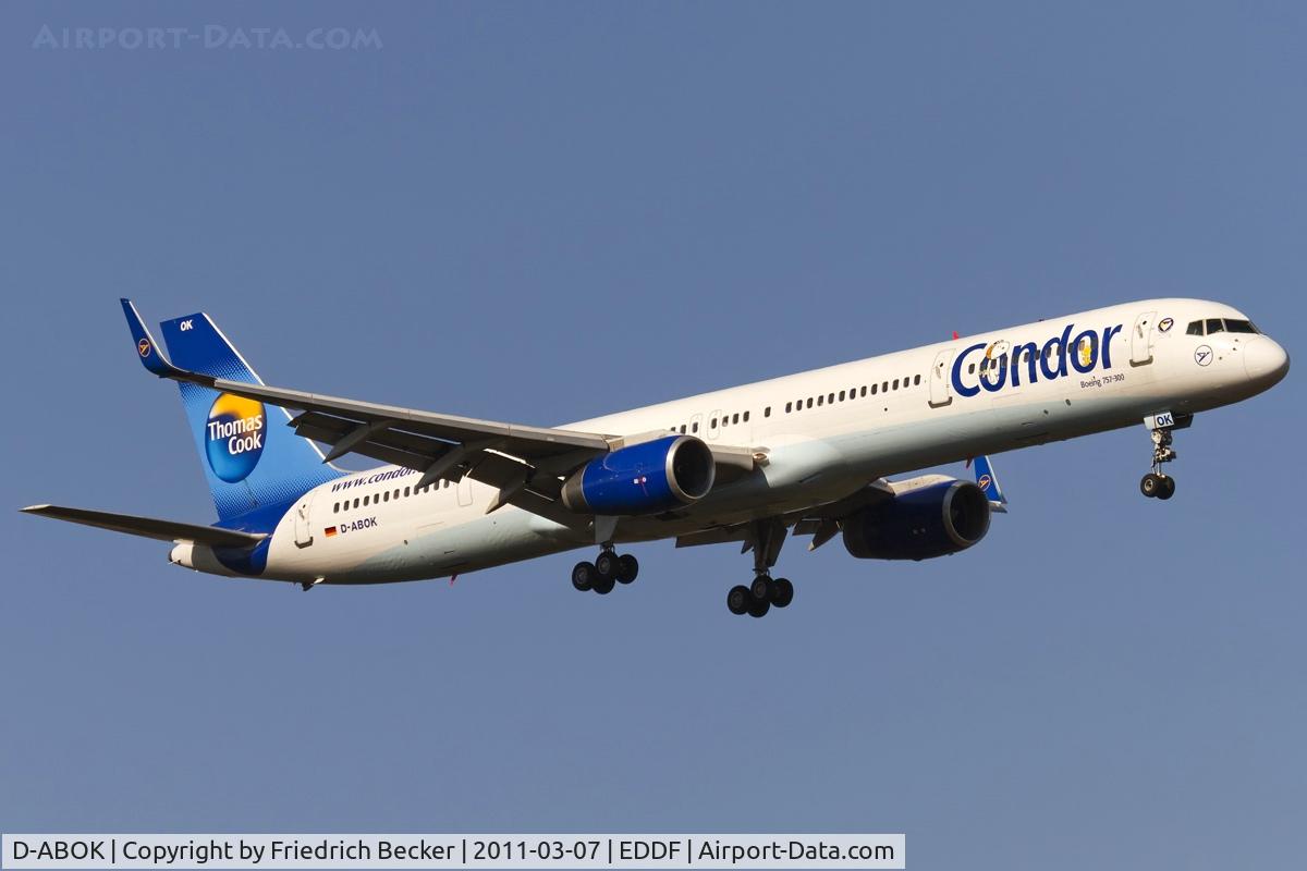 D-ABOK, 2000 Boeing 757-330 C/N 29020, on final