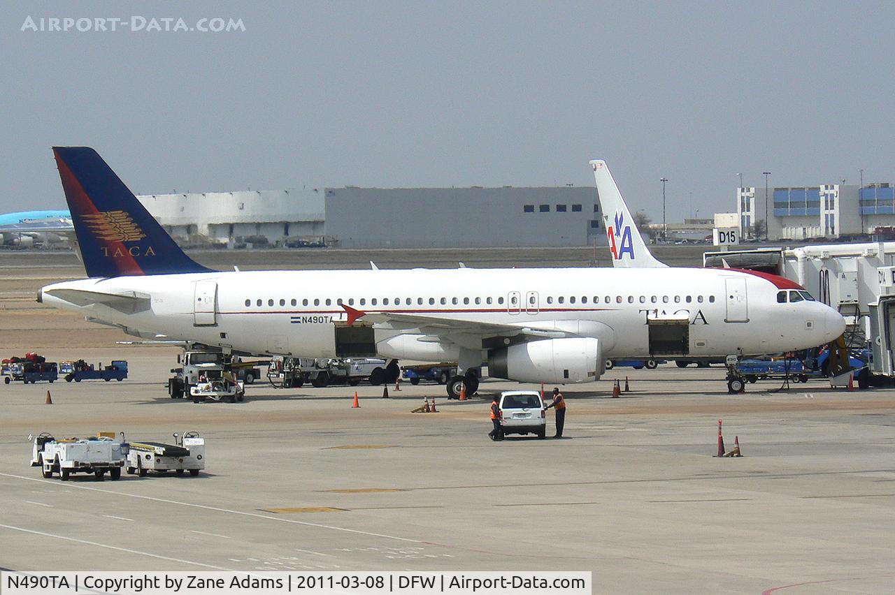 N490TA, 2004 Airbus A320-233 C/N 2282, TACA Airlines at the gate - DFW Airport
