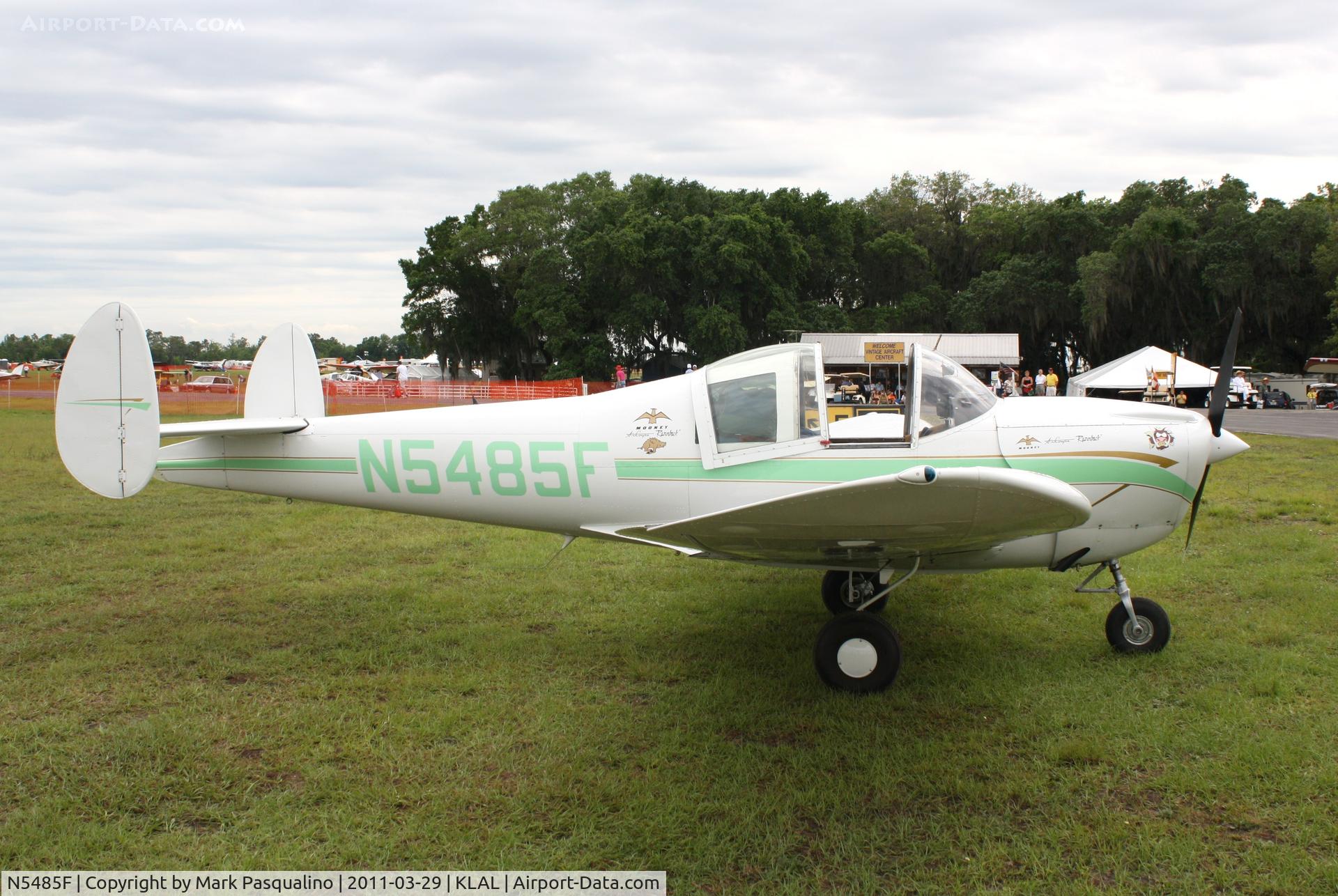 N5485F, 1968 Alon A2A Aircoupe C/N B-285, Alon A-2A