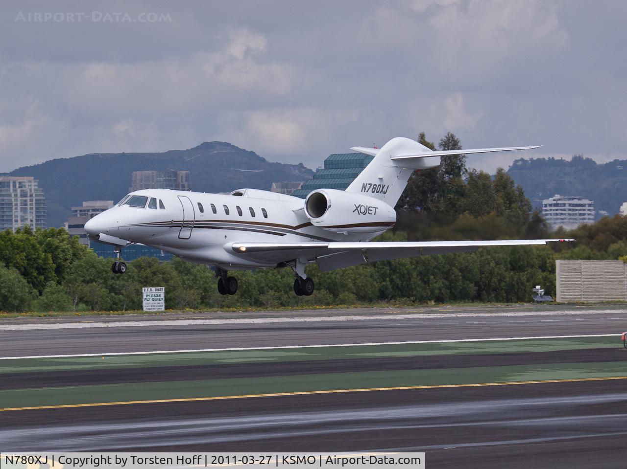 N780XJ, 2007 Cessna 750 Citation X Citation X C/N 750-0280, N780XJ arriving on RWY 21