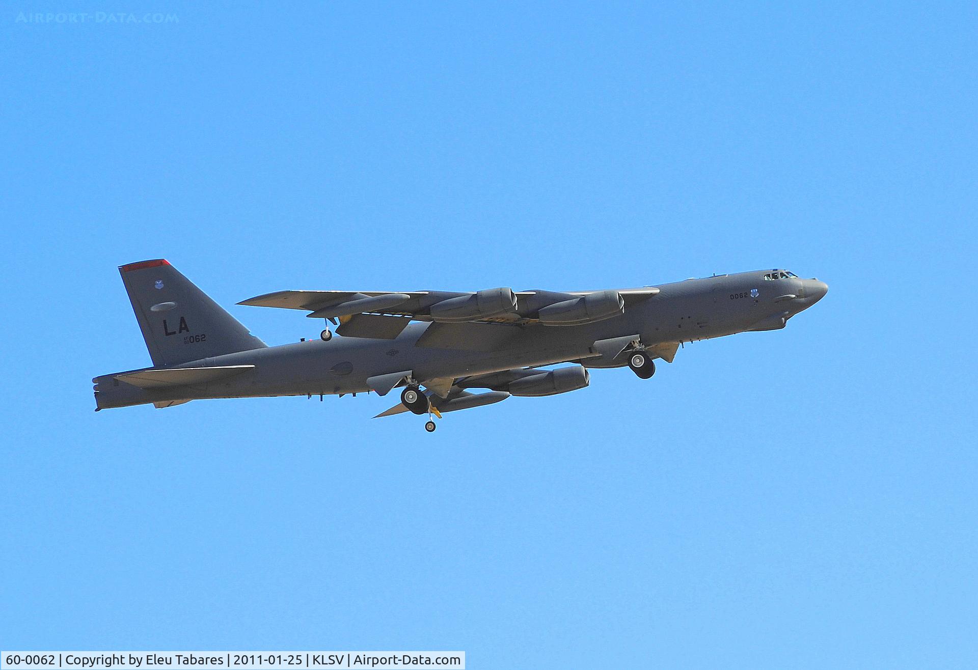 60-0062, 1960 Boeing B-52H Stratofortress C/N 464427, Taken at Nellis Air Force Base, Nevada.

B-52H
60-0062 CN 464427